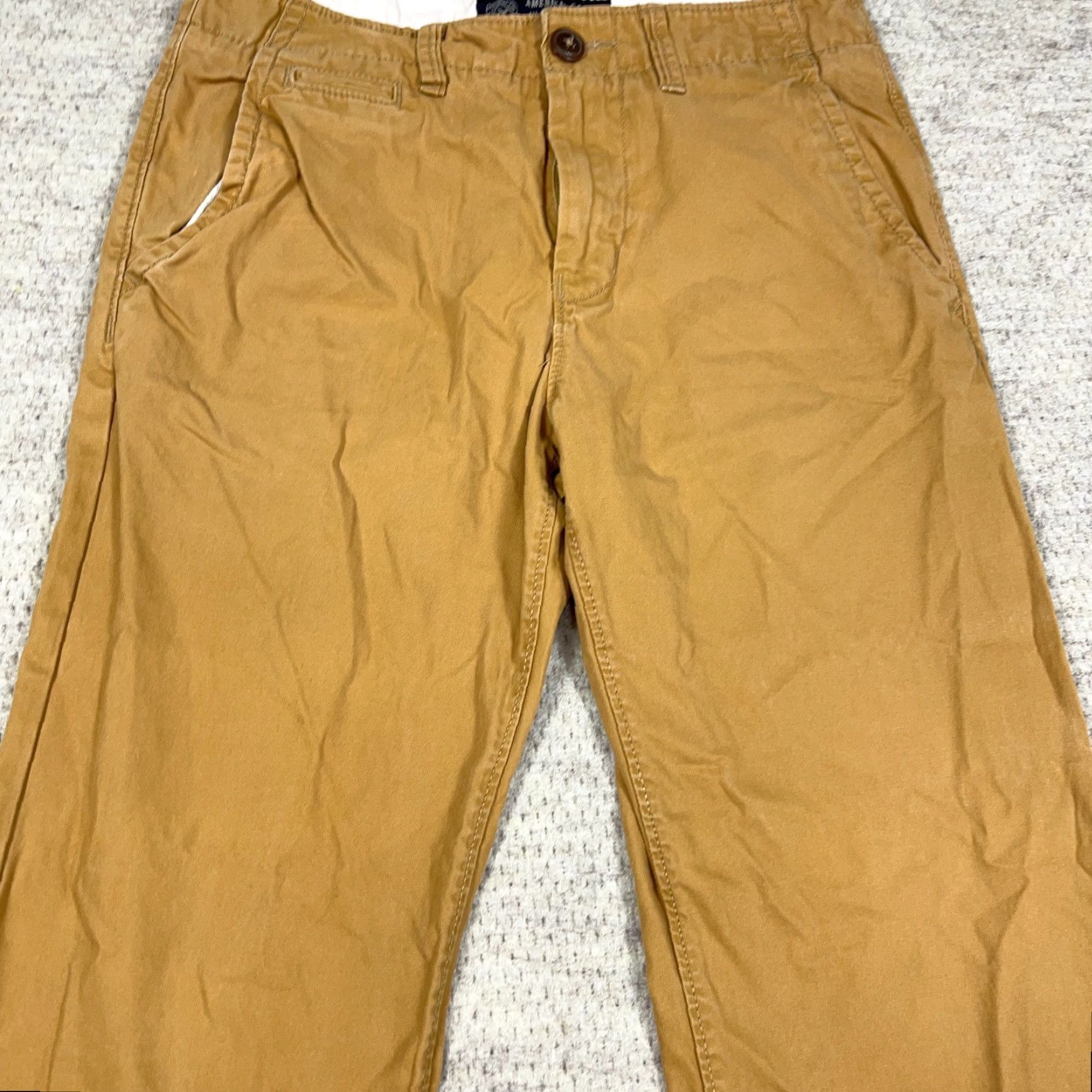 American Eagle Outfitters American Eagle Outfitters Pants Men 28x30 Khaki Brown Chino Original Straight Dress Slacks Mens Size US 28 / EU 44 - 6 Thumbnail