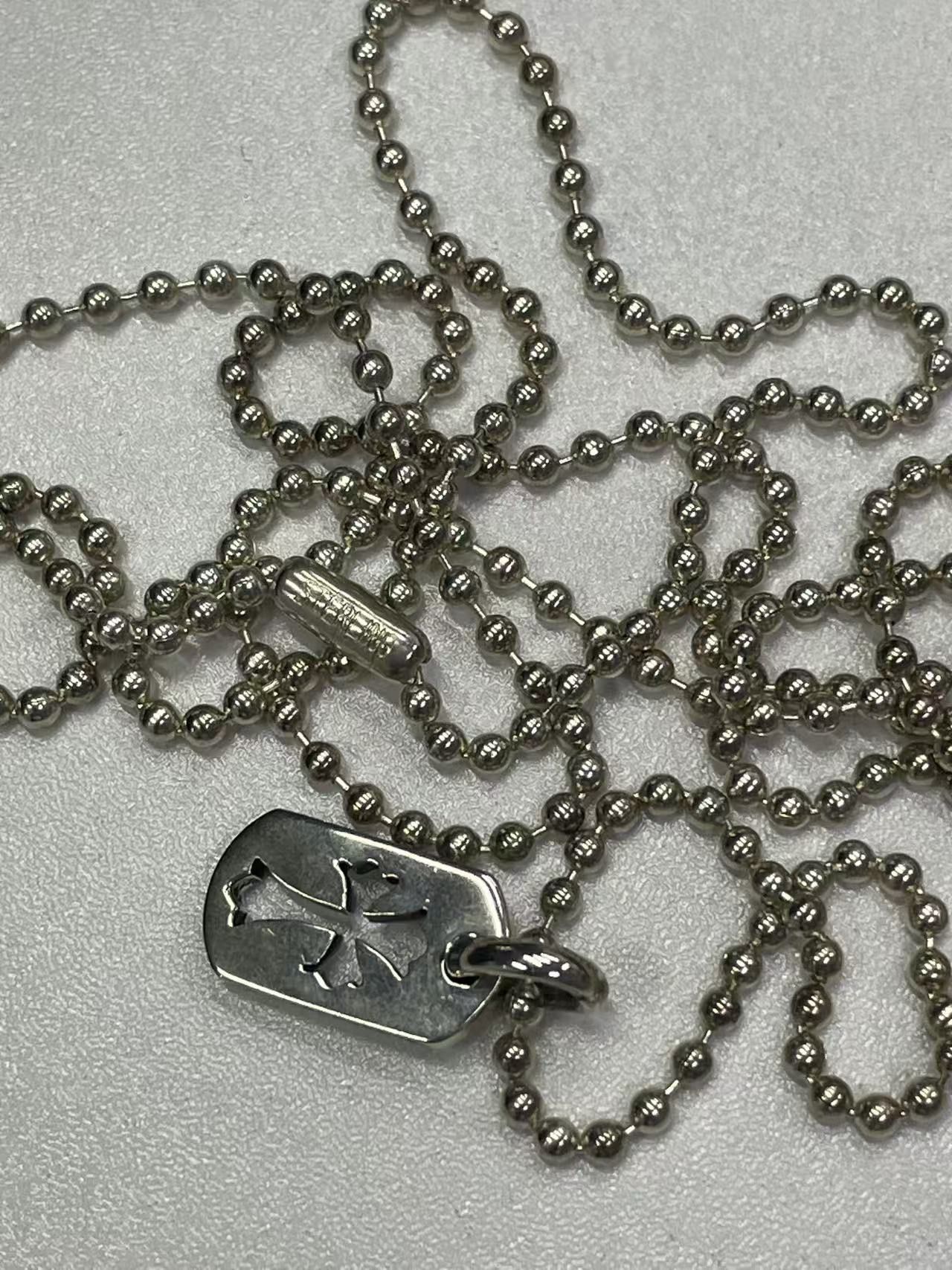 Chrome Hearts Chrome Hearts Silver Cross Dog Tag Necklace 75cm Size ONE SIZE - 16 Thumbnail