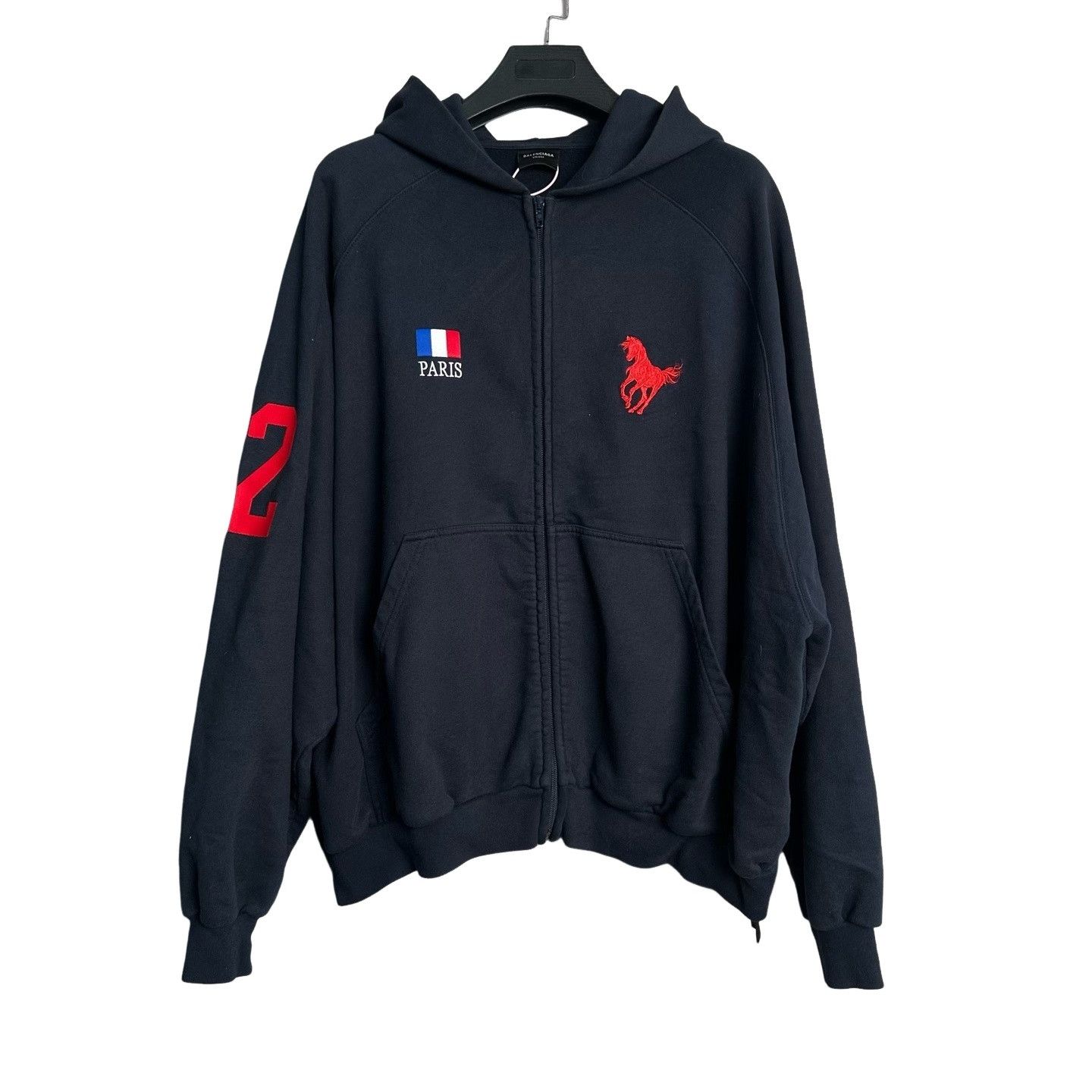 Balenciaga Fw22 BALENCIAGA Polo Zip-Up Hoodie Large Fit Rare Size