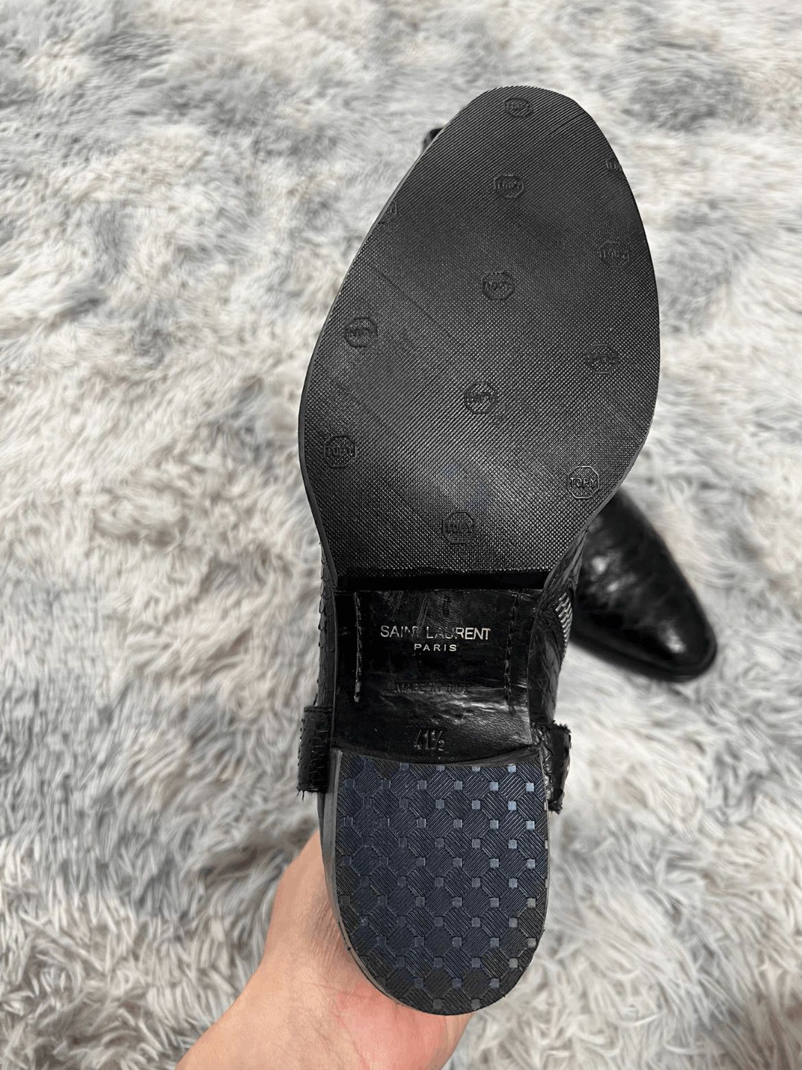 Saint Laurent Paris Saint Laurent Paris Sz 41.5 Saint Laurent Paris Snake Skin Size US 8.5 / EU 41-42 - 6 Thumbnail