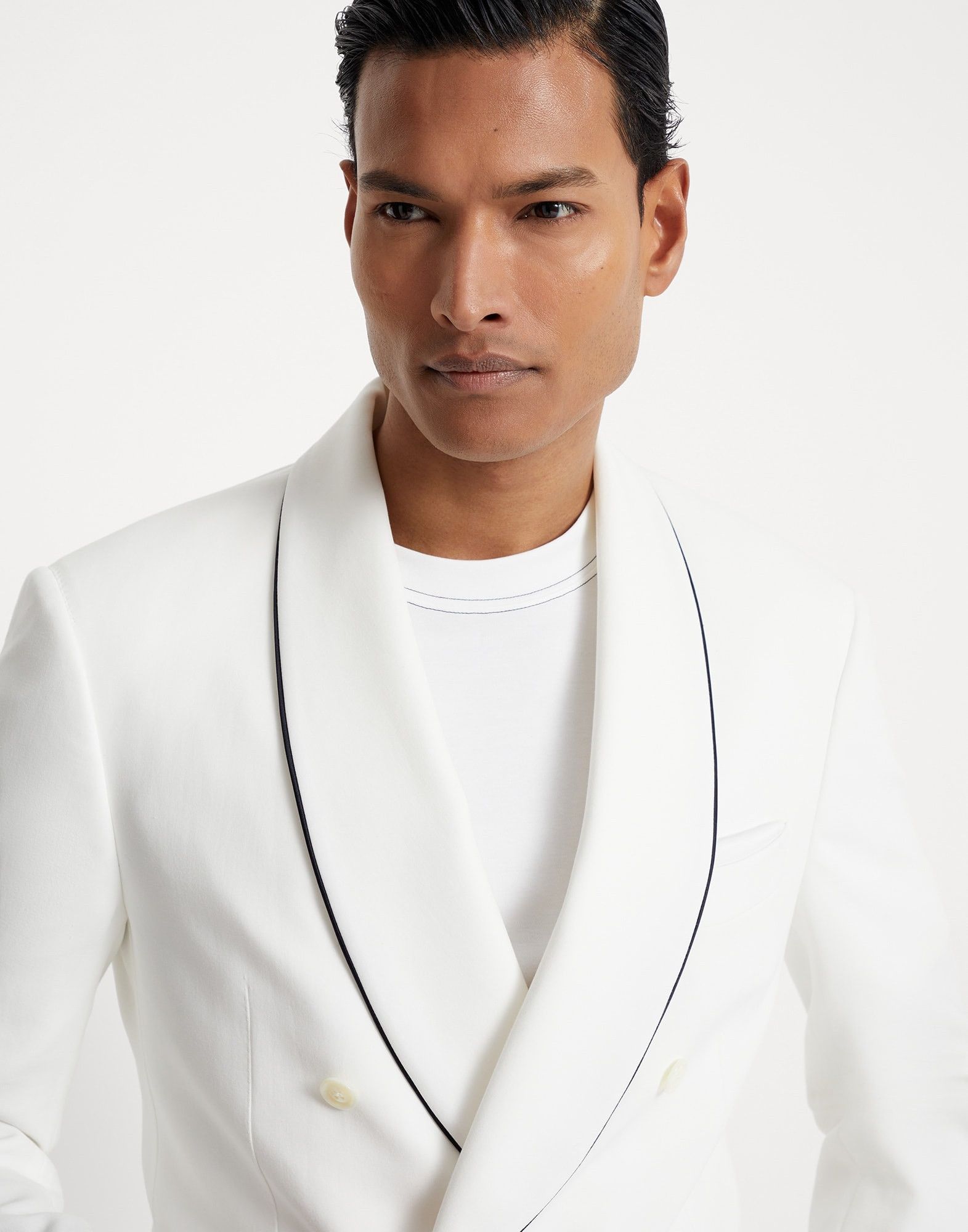 Brunello Cucinelli o1w1db10925 Suit-Type Jacket in White Size US M / EU 48-50 / 2 - 3 Thumbnail
