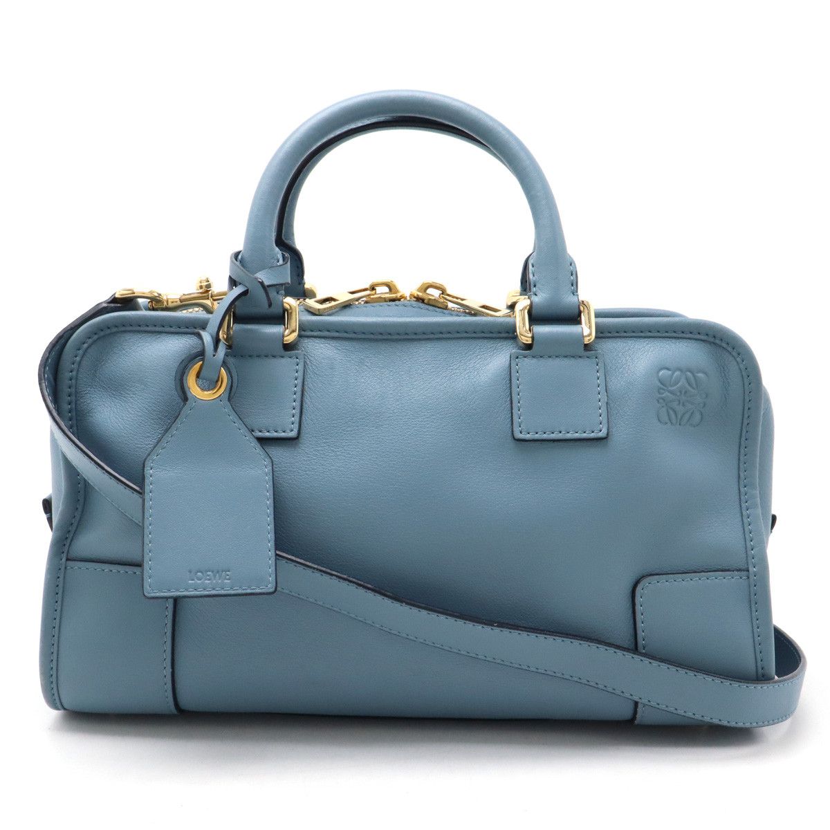 Loewe Loewe Loewe Leather Amazona 28 Anagram Handbag 352.30.N03 Leather Handbag 352.30.N03 in Very Good Condition Size ONE SIZE - 1 Thumbnail