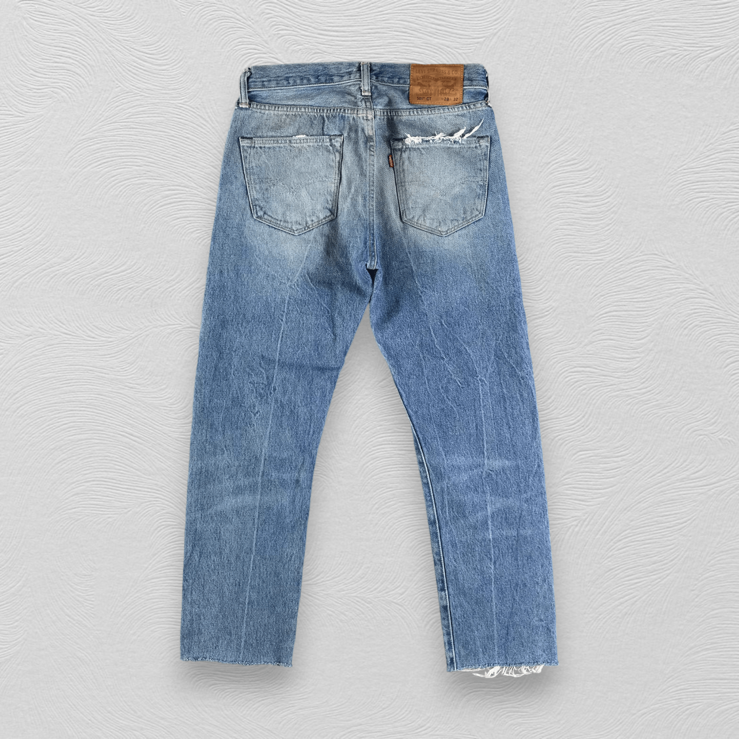 Levi's Levis 501 Jeans Ripped Denim KJ2249 Size US 28 / EU 44 - 2 Thumbnail