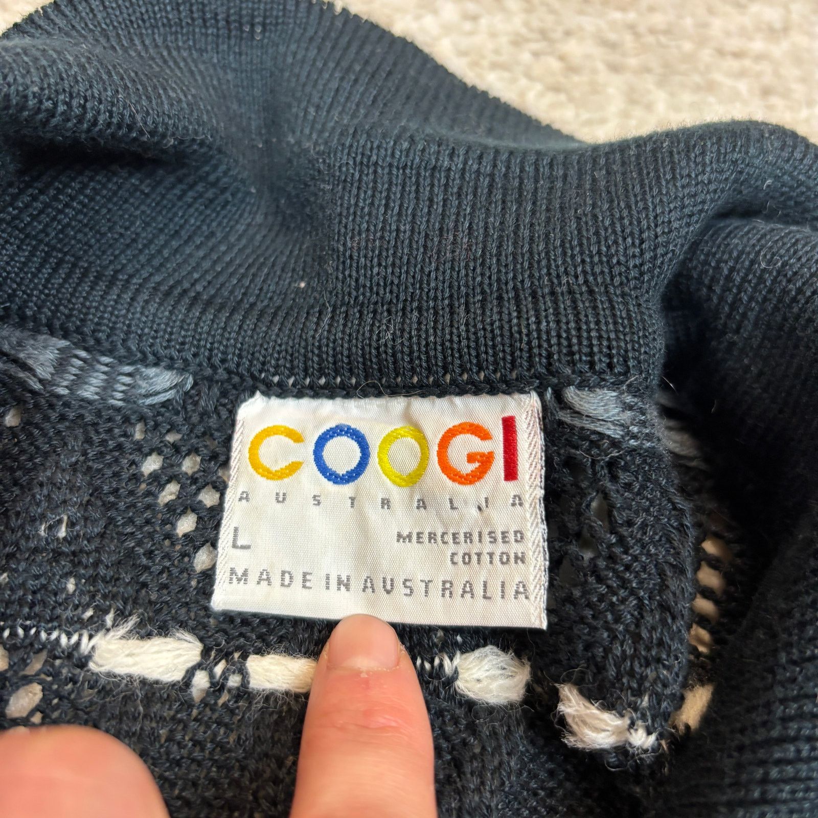 Coogi × Vintage Vintage Coogi 3D Abstract Crochet Knit Sweater Men's Large Size US L / EU 52-54 / 3 - 4 Thumbnail