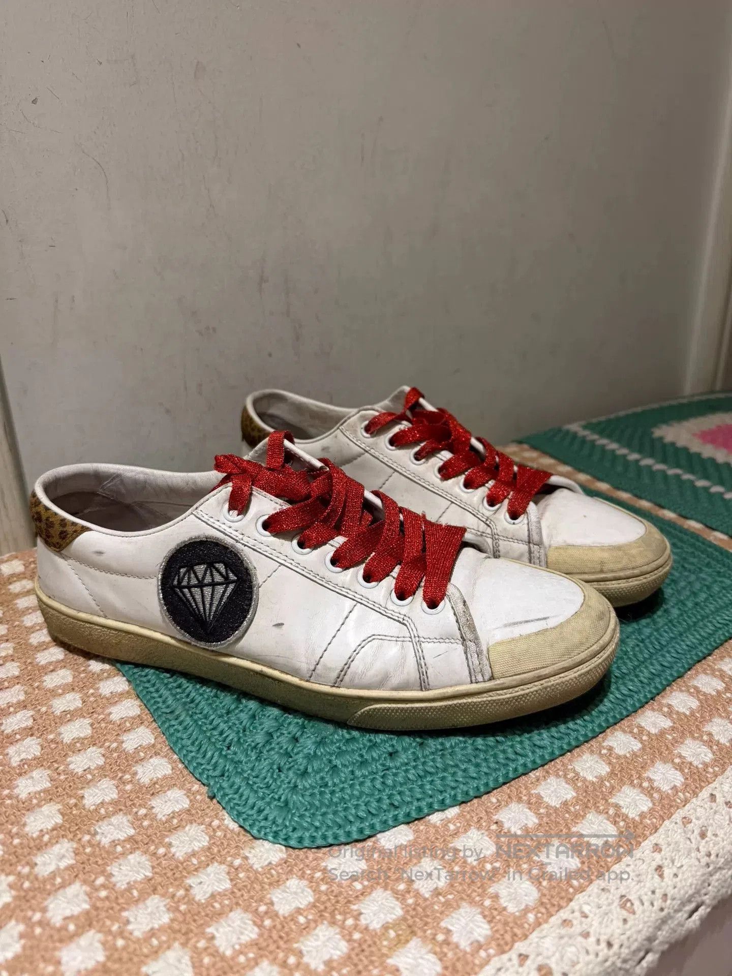 Saint Laurent Paris SLP Saint Laurent Red Lace Sneakers. Size US 7.5 / EU 40-41 - 3 Thumbnail