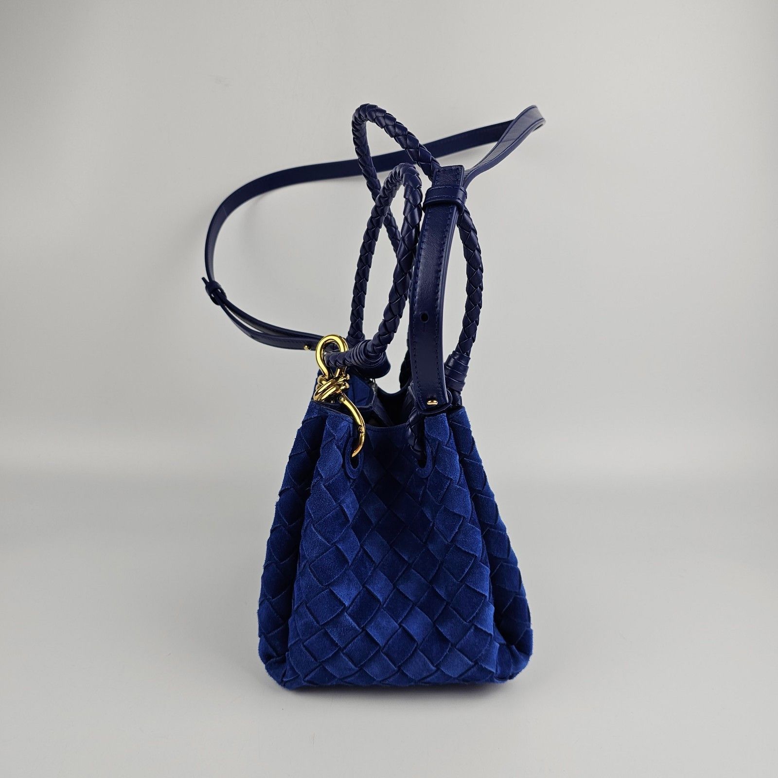 Bottega Veneta BOTTEGA VENETA Parachute Small $4500 Blue Royal Shoulder Bag Size ONE SIZE - 5 Thumbnail