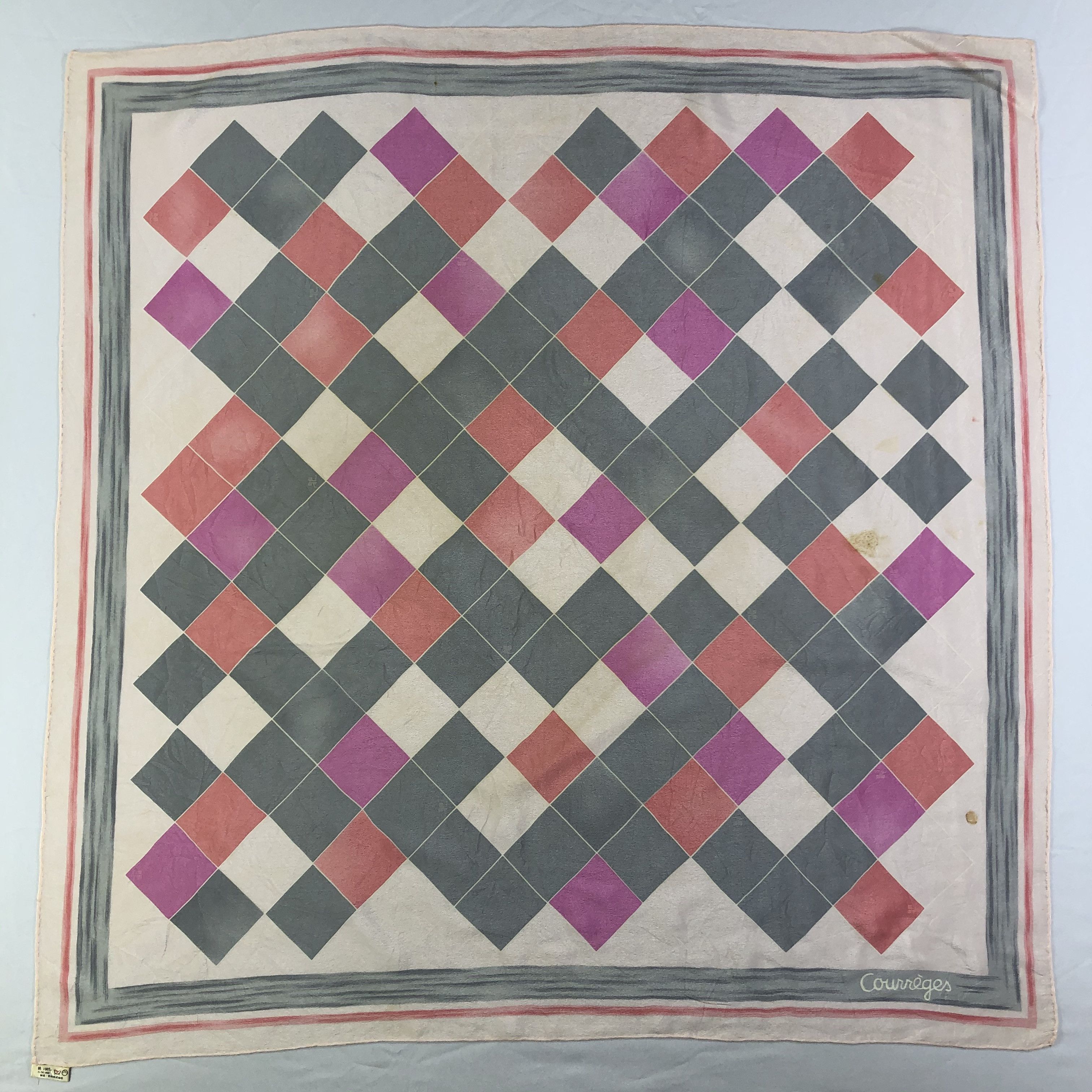 Courreges × Vintage Vintage Courreges Silk Scarf Size ONE SIZE - 2 Thumbnail
