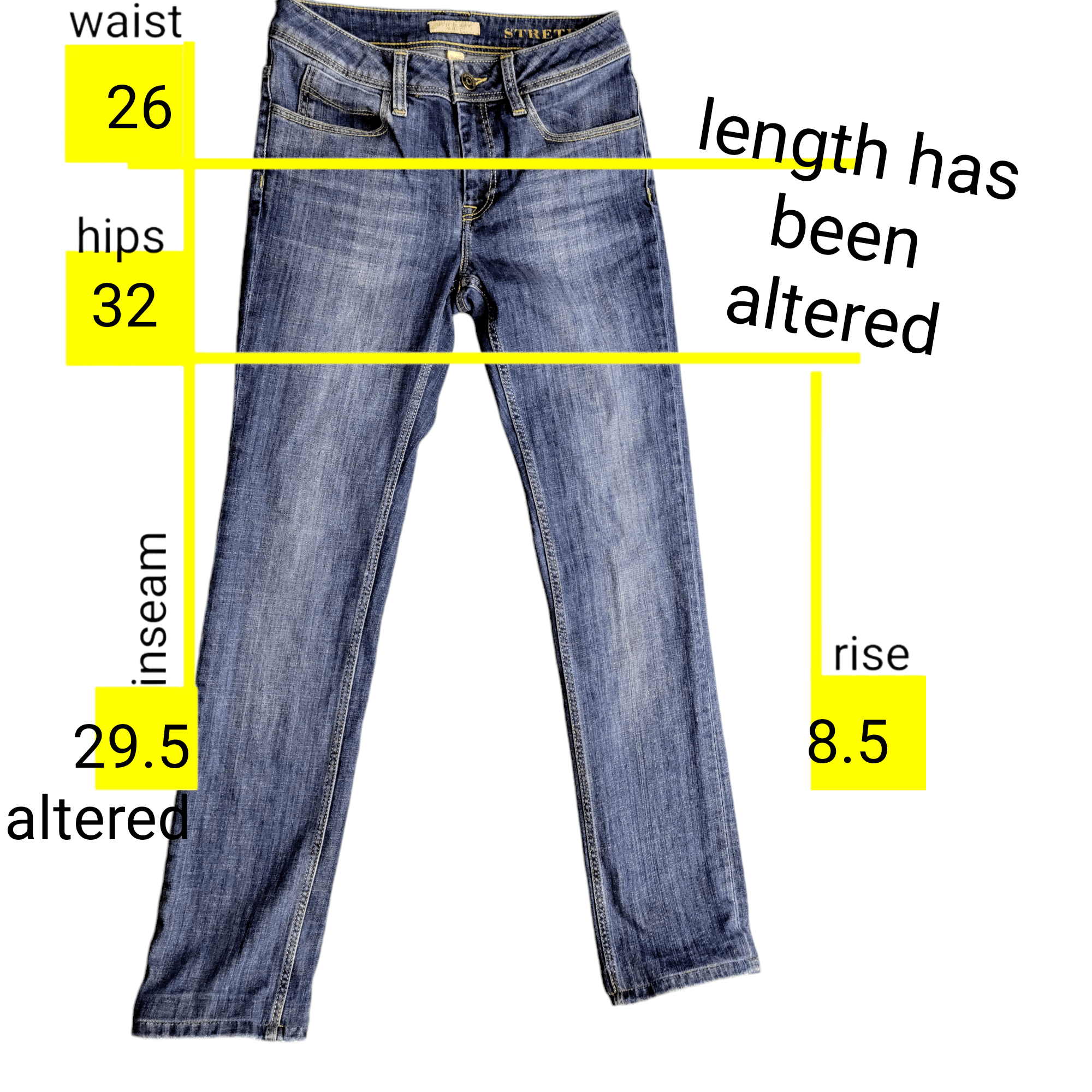 Burberry Burberry Brit Stretfield Straight Blue Jeans Size 25" / US 0 / IT 36 - 4 Thumbnail