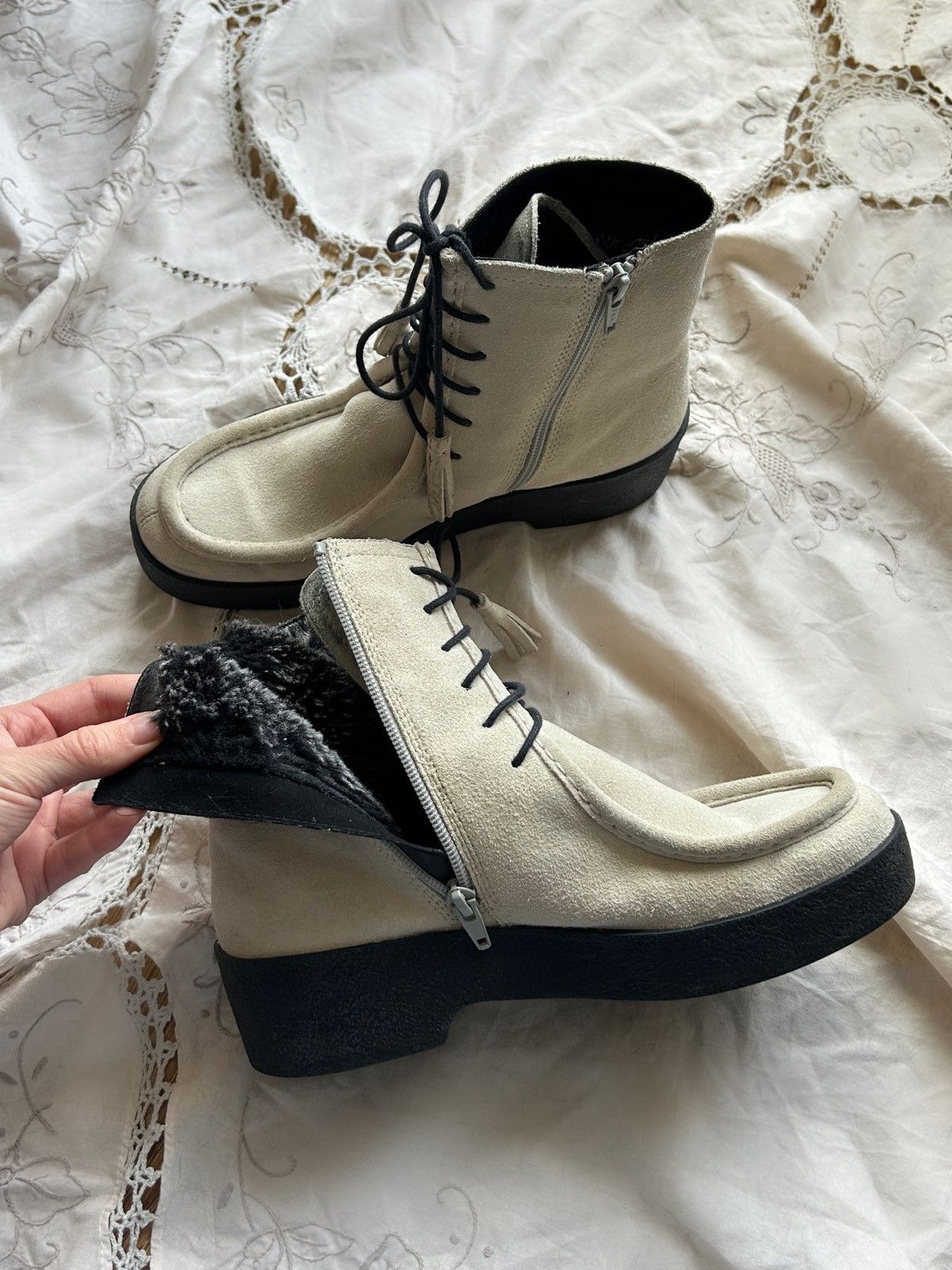 Designer × Vagabond Vagabond amazing suede boots Chelsea leather fur Size US 8 / IT 38 - 5 Thumbnail