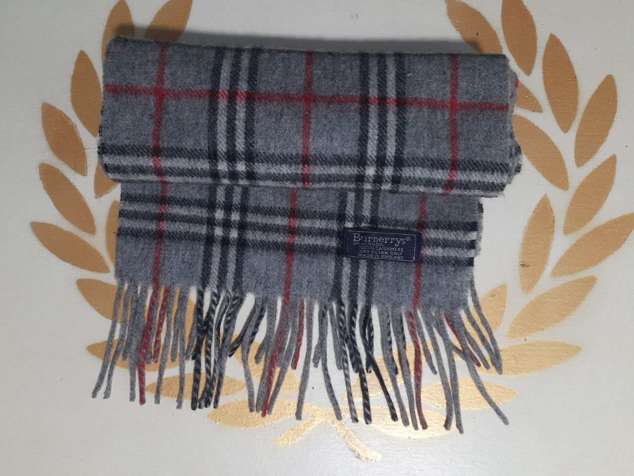 Burberry Burberrys Checkered Scarf Vintage Size ONE SIZE - 3 Thumbnail