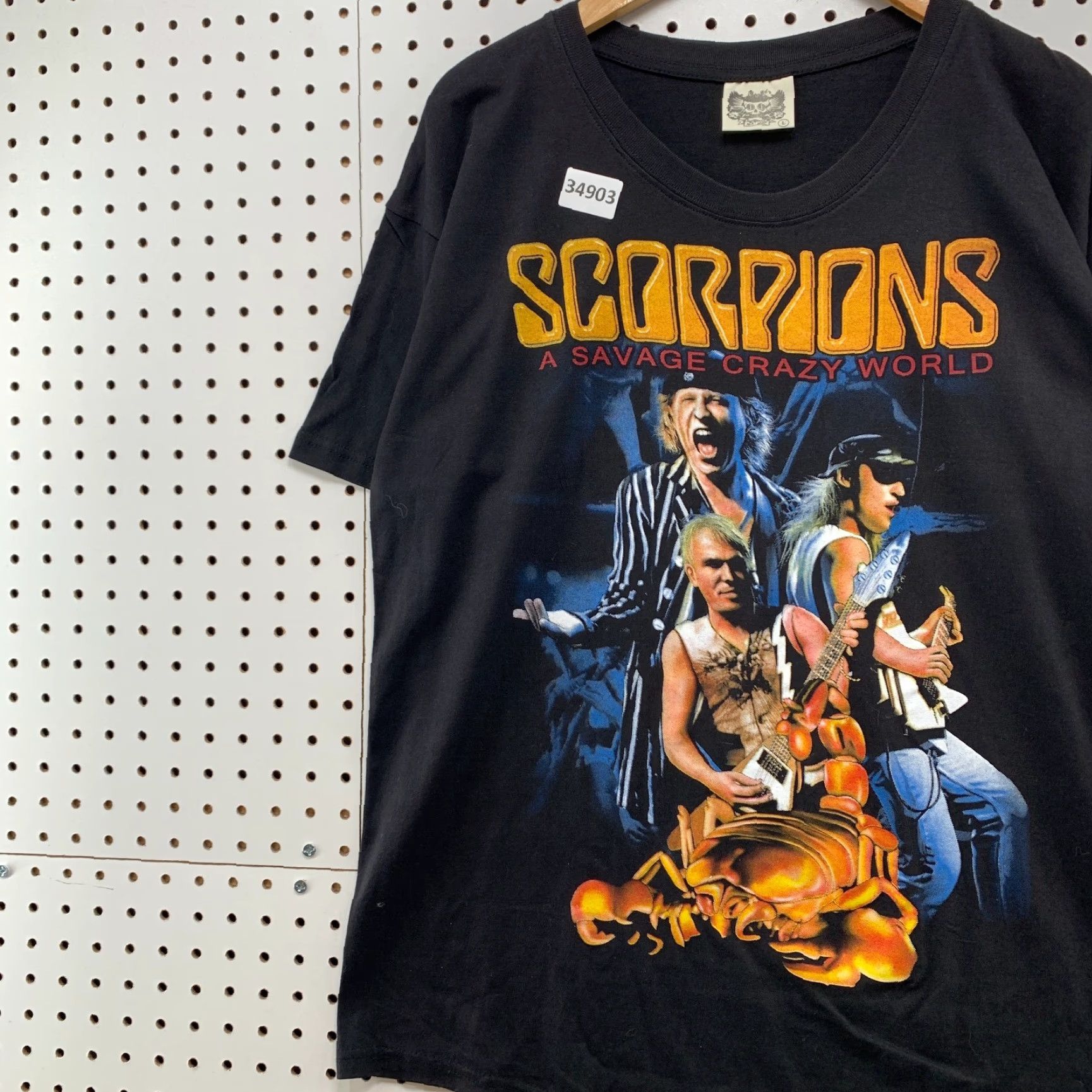 Vintage VINTAGE Scorpions Band T-Shirt Men Large Black Music 90s Rock Casual Size US L / EU 52-54 / 3 - 3 Thumbnail