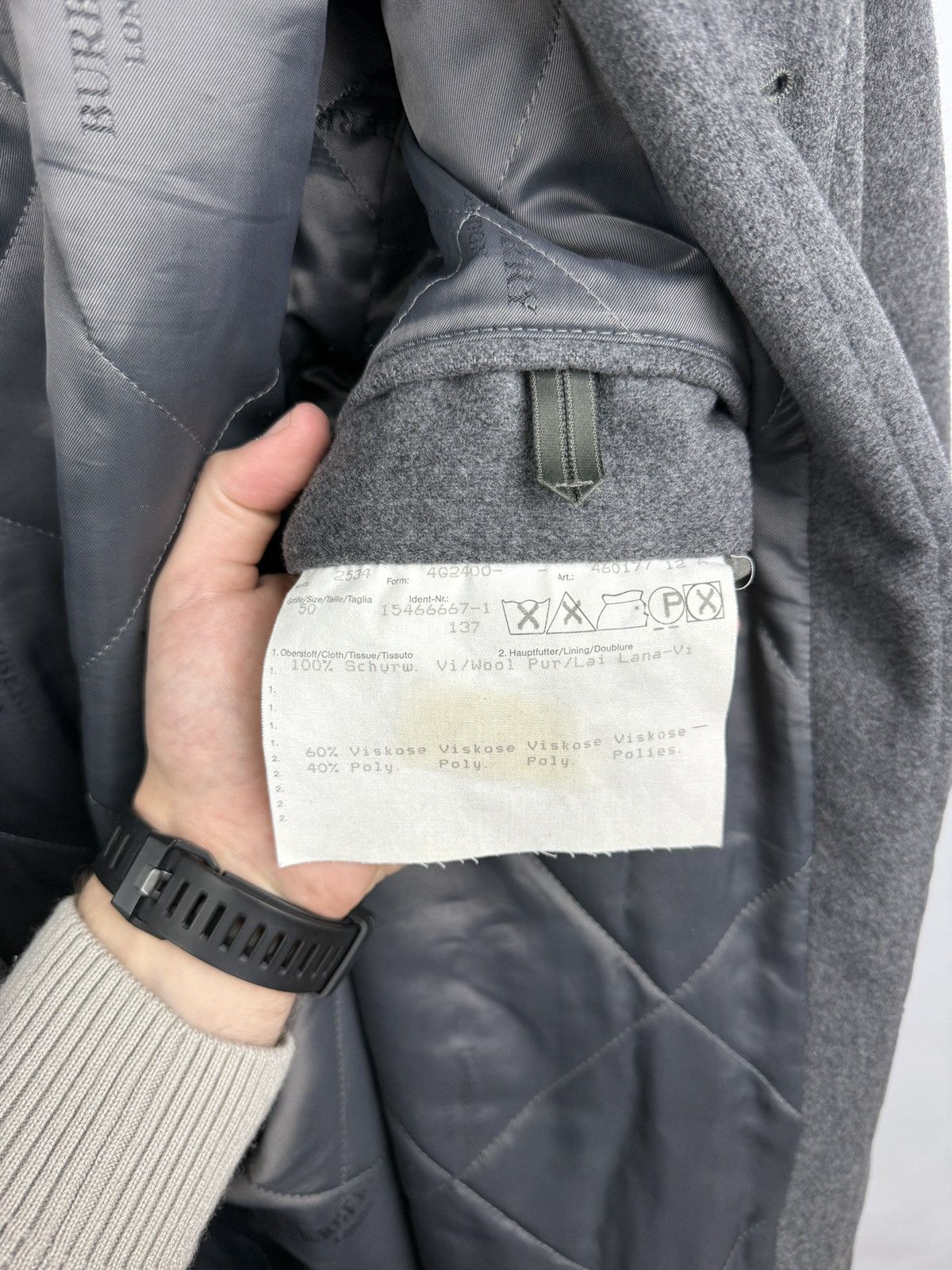 Burberry 🇬🇧 Vintage 90s Burberry London Wool Hooded Coat Retro Rare Size US M / EU 48-50 / 2 - 6 Thumbnail