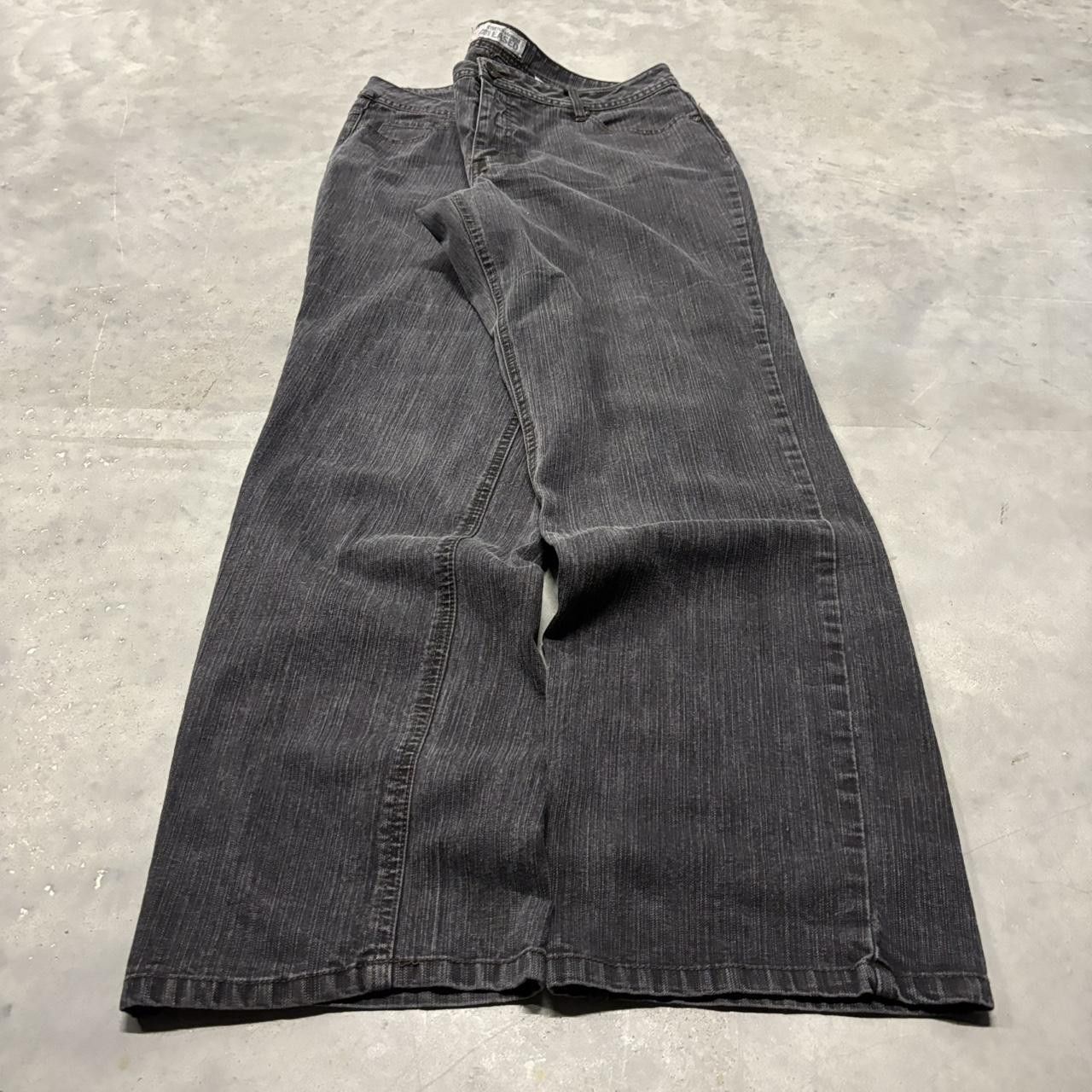 Japanese Brand × Vintage Crazy Vintage Y2K/2000s Grunge Black Denim Jeans! Size US 34 / EU 50 - 3 Thumbnail