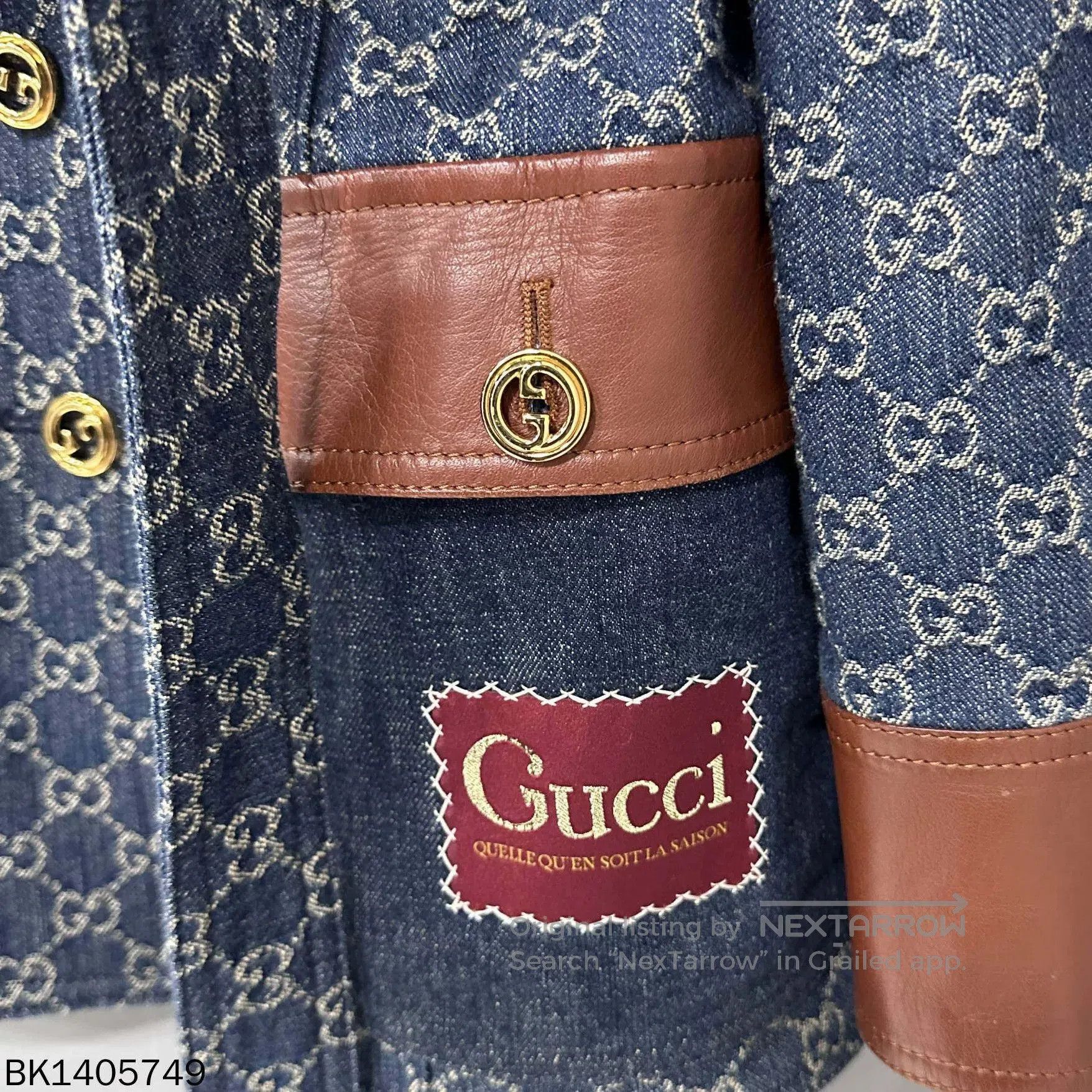 Gucci Gucci Monogram Denim Slim Jacket. Size S / US 4 / IT 40 - 3 Thumbnail