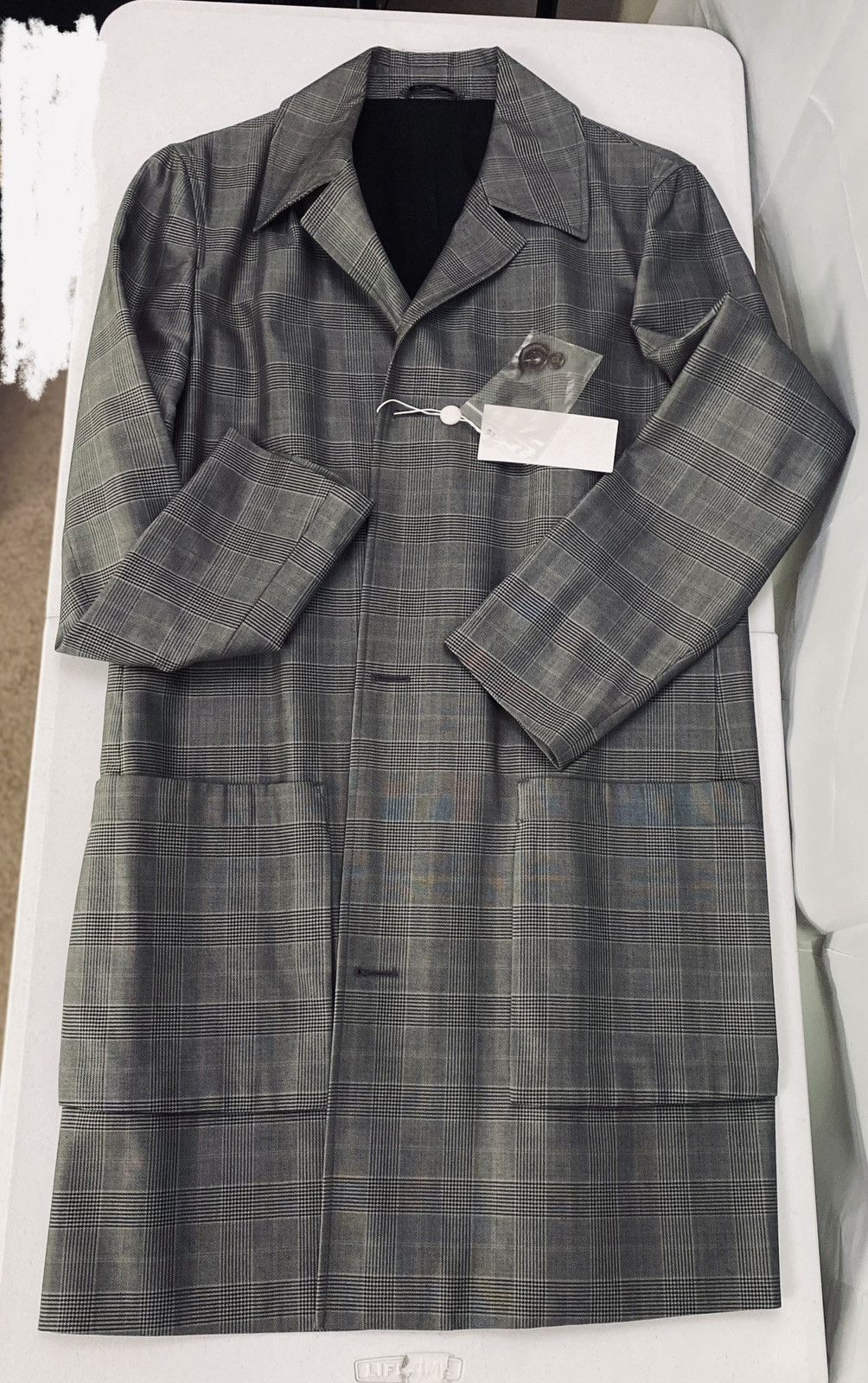 Maison Margiela MM 🇮🇹 Sharkskin Wool Detectives Pkt Overcoat 52 vintage nwt Size US L / EU 52-54 / 3 - 20 Thumbnail