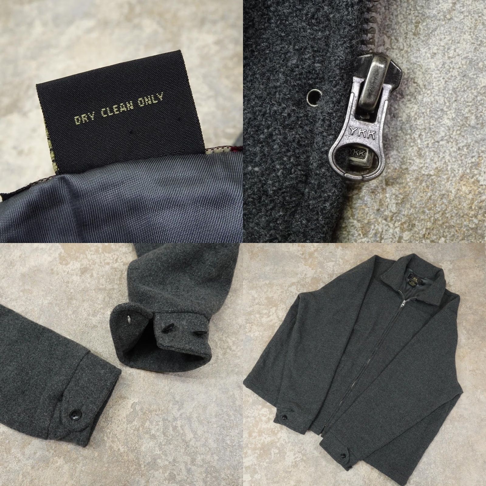 Ralph Lauren RRL Ralph Lauren Men's 90s Wool Jacket XL Gray Solid Casual Used Jacket Size US XL / EU 56 / 4 - 8 Thumbnail