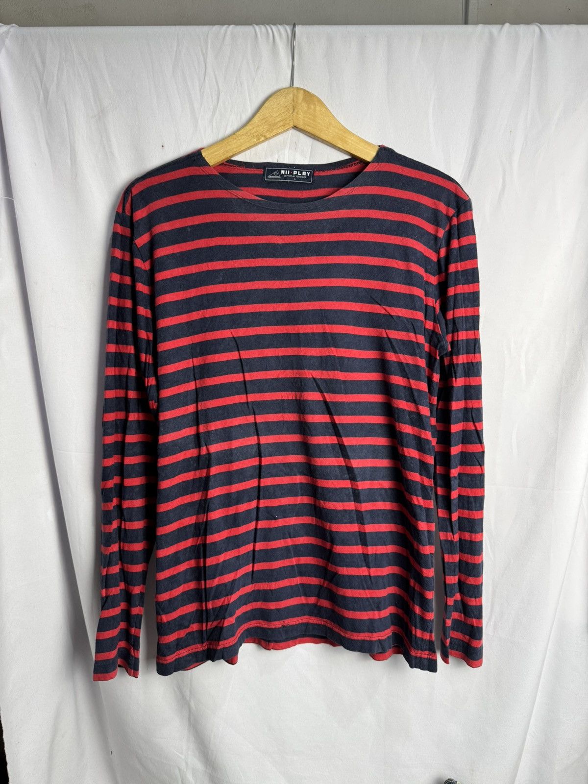 If Six Was Nine Japanese Striped Long Sleeve NII Play Size US L / EU 52-54 / 3 - 1 Thumbnail