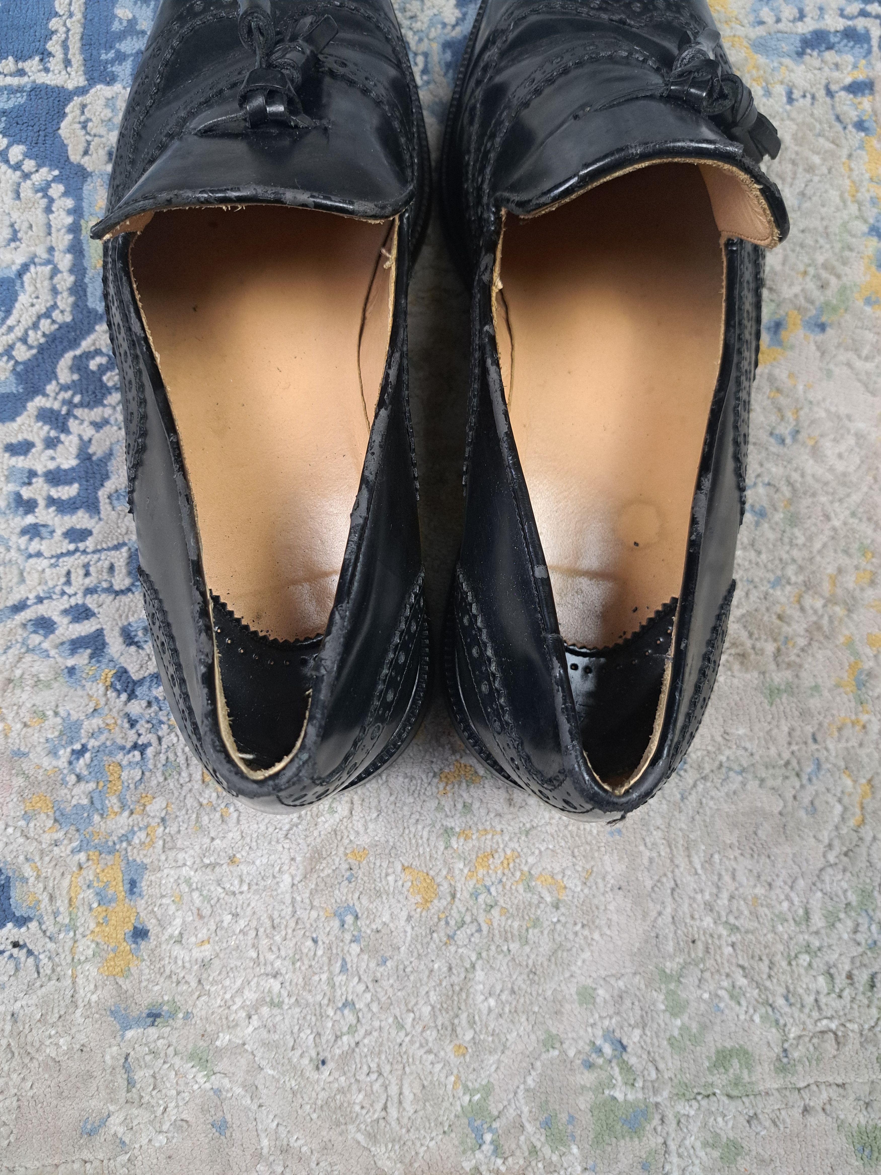 Other Made in Spain Leather Tassel Loafers Archive Old Money Size US 10 / EU 43 - 7 Thumbnail