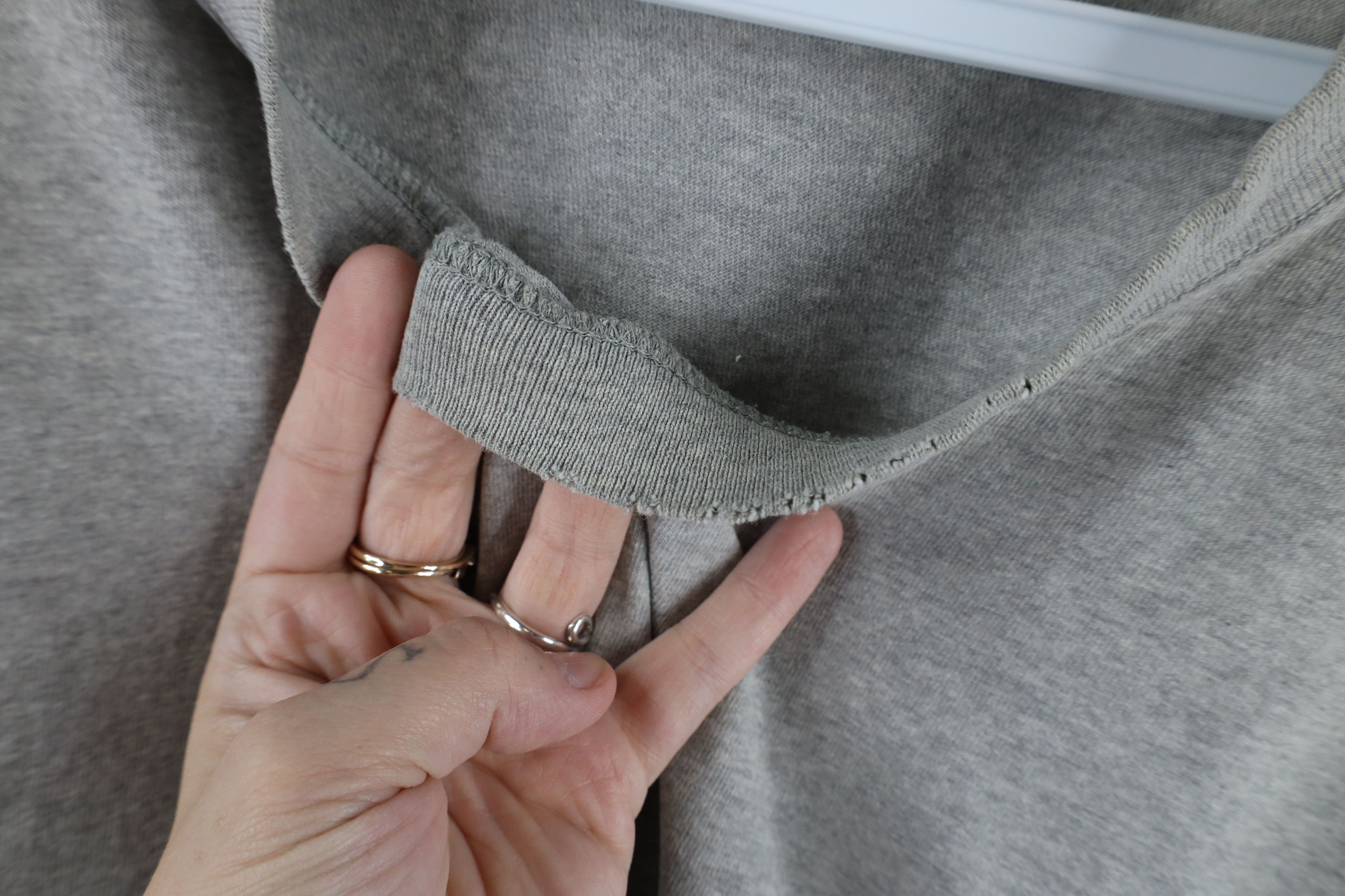 Vintage Vintage 90s Streetwear Blank Pocket T-Shirt Heather Gray Size US L / EU 52-54 / 3 - 7 Thumbnail