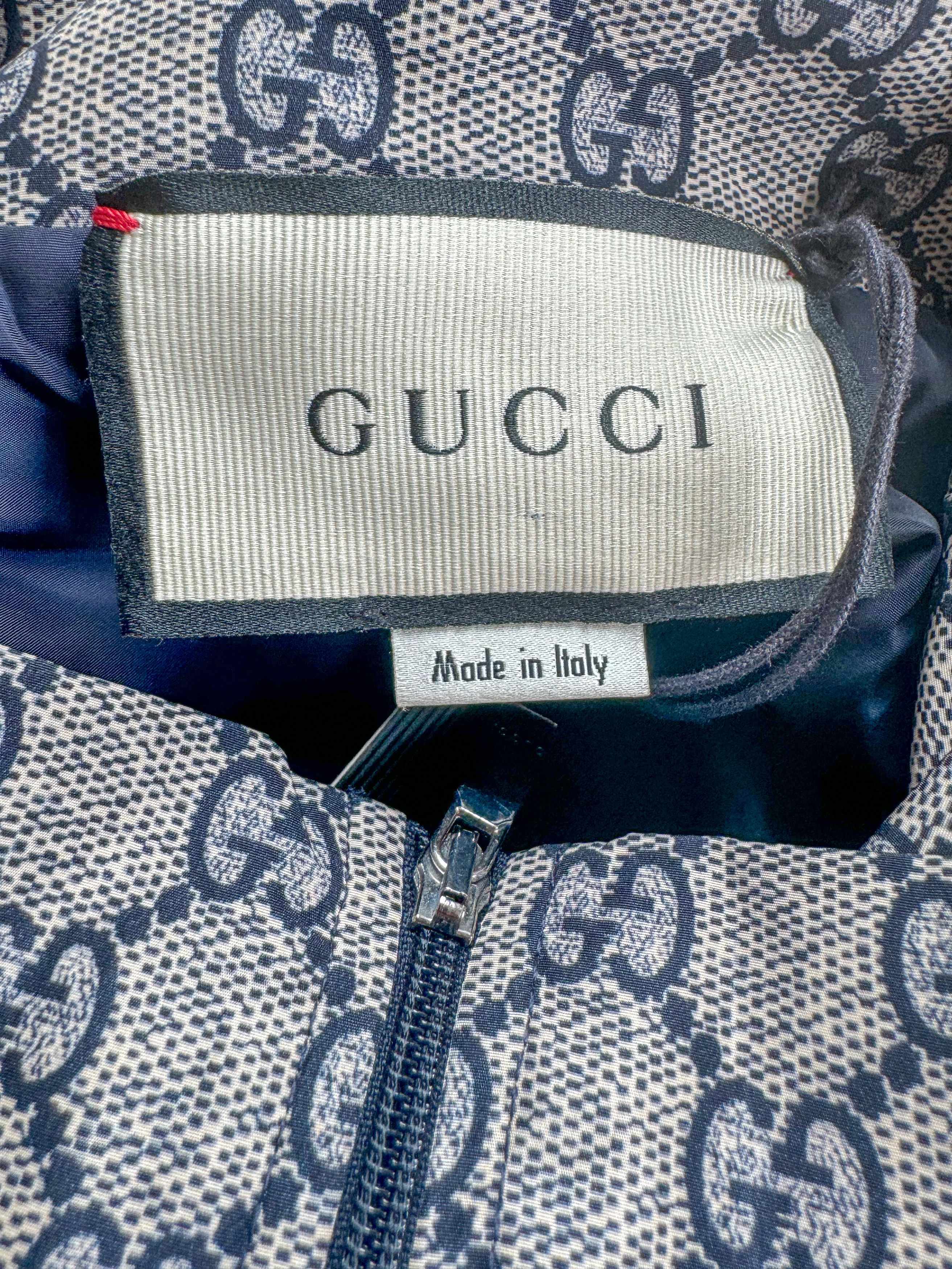 Gucci Gucci Beige GG Monogram Striped Windbreaker Size US L / EU 52-54 / 3 - 3 Thumbnail