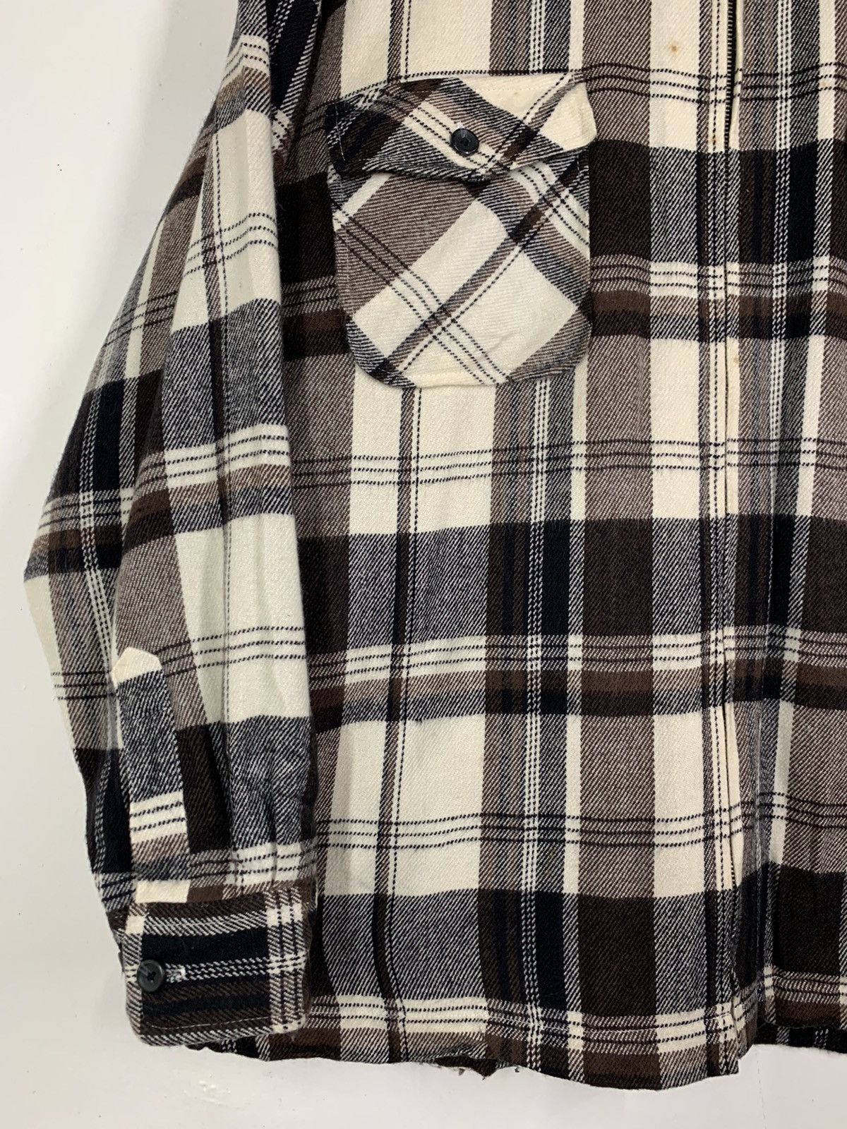 Japanese Brand × Vintage Vintage Fullzip Checkered Light Jacket Size US L / EU 52-54 / 3 - 6 Thumbnail