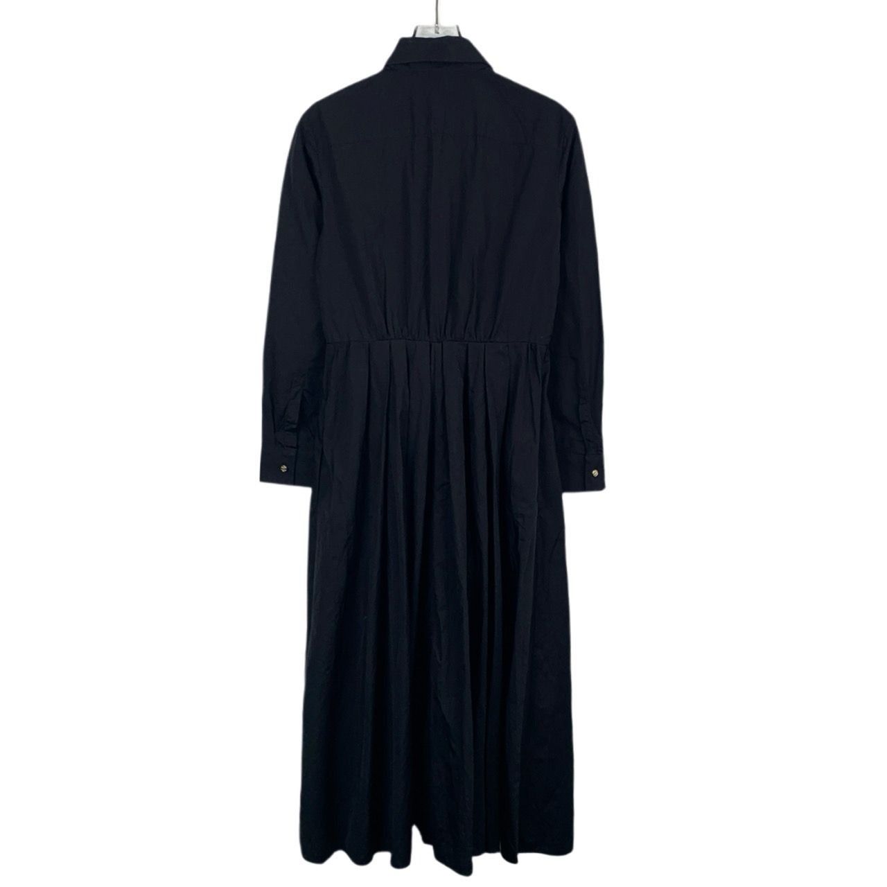 Max Mara Maxmara Black Cotton Long-Sleeve Collared Shirt Dress (Size Size XS / US 0-2 / IT 36-38 - 8 Thumbnail
