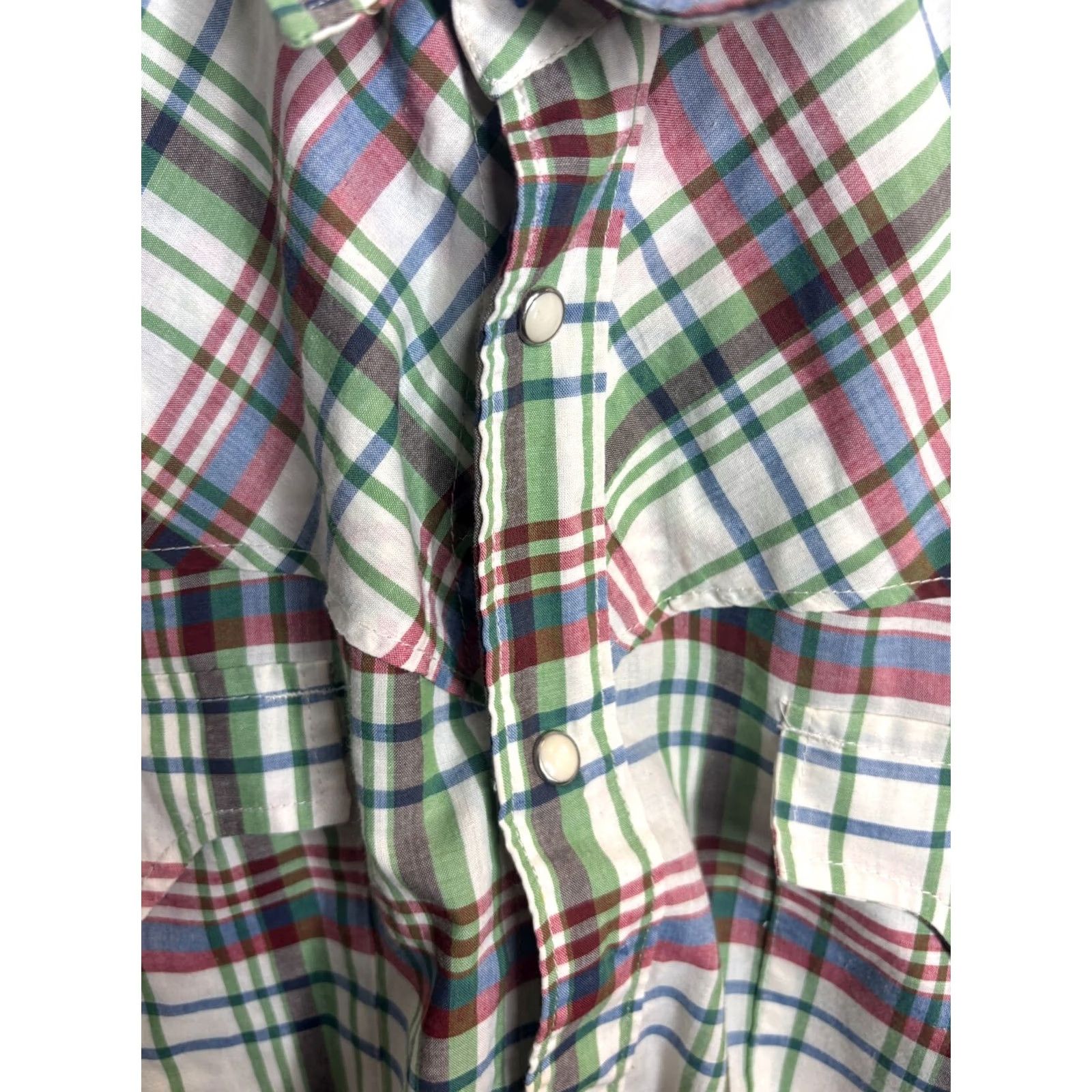 G-Star G-Star Shirt Size 2XL Western Sawtooth Cowboy Pearl Snap Cotton Multicolor Size US XXL / EU 58 / 5 - 4 Thumbnail