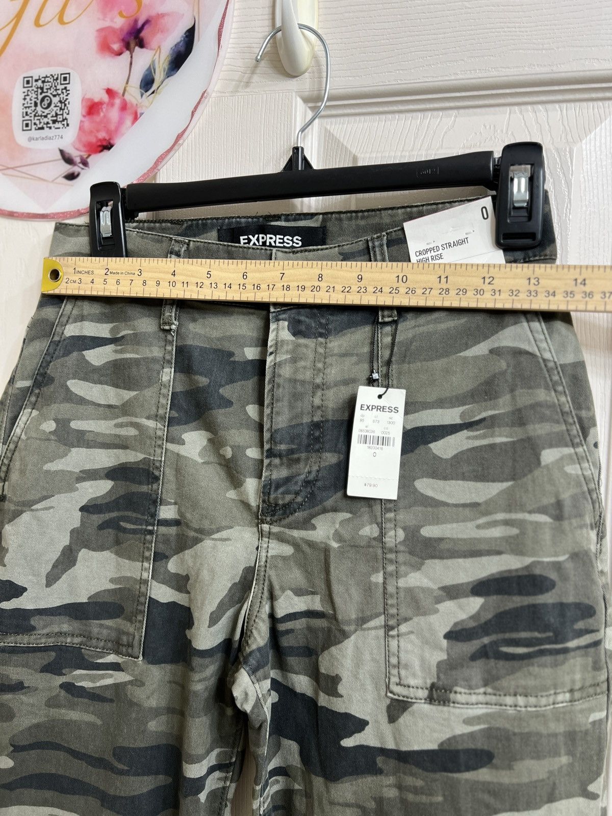 Express Express camouflage high-rise pants size 0 Size 25" / US 0 / IT 36 - 4 Thumbnail