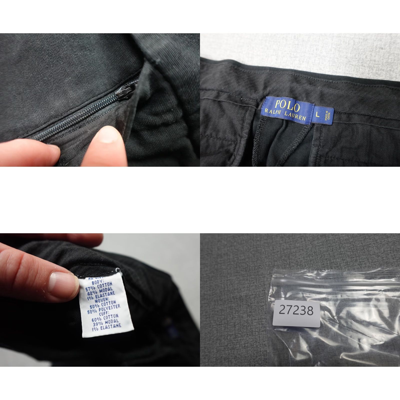 Polo Ralph Lauren Polo Ralph Lauren Andrew Jogger Pants Mens Large Black Cuffed Stretch Lounge Size US L / EU 52-54 / 3 - 8 Thumbnail