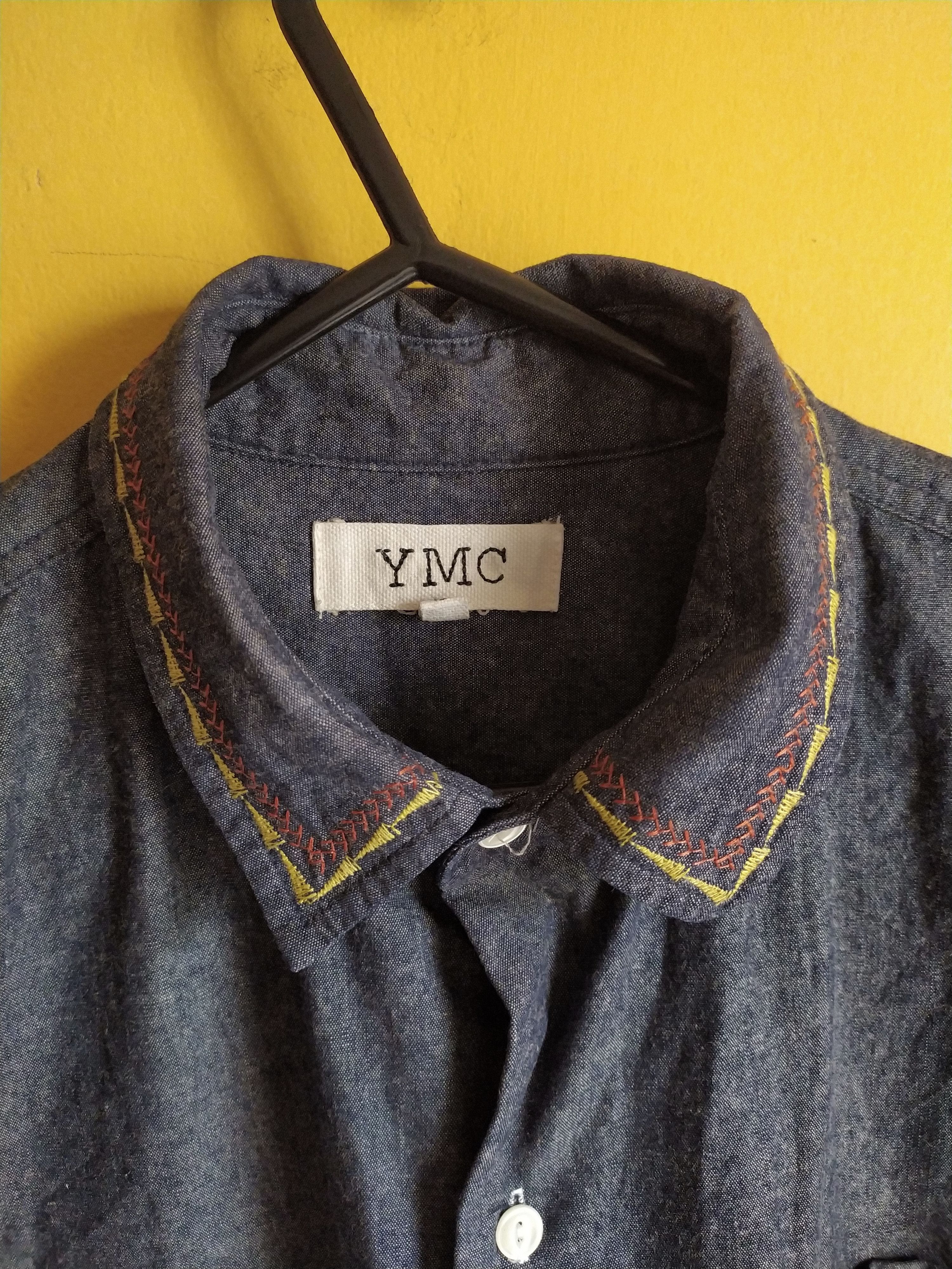 image of Ymc x You Must Create Button Up Cowboy Denim Shirt, Men's (Size Small)