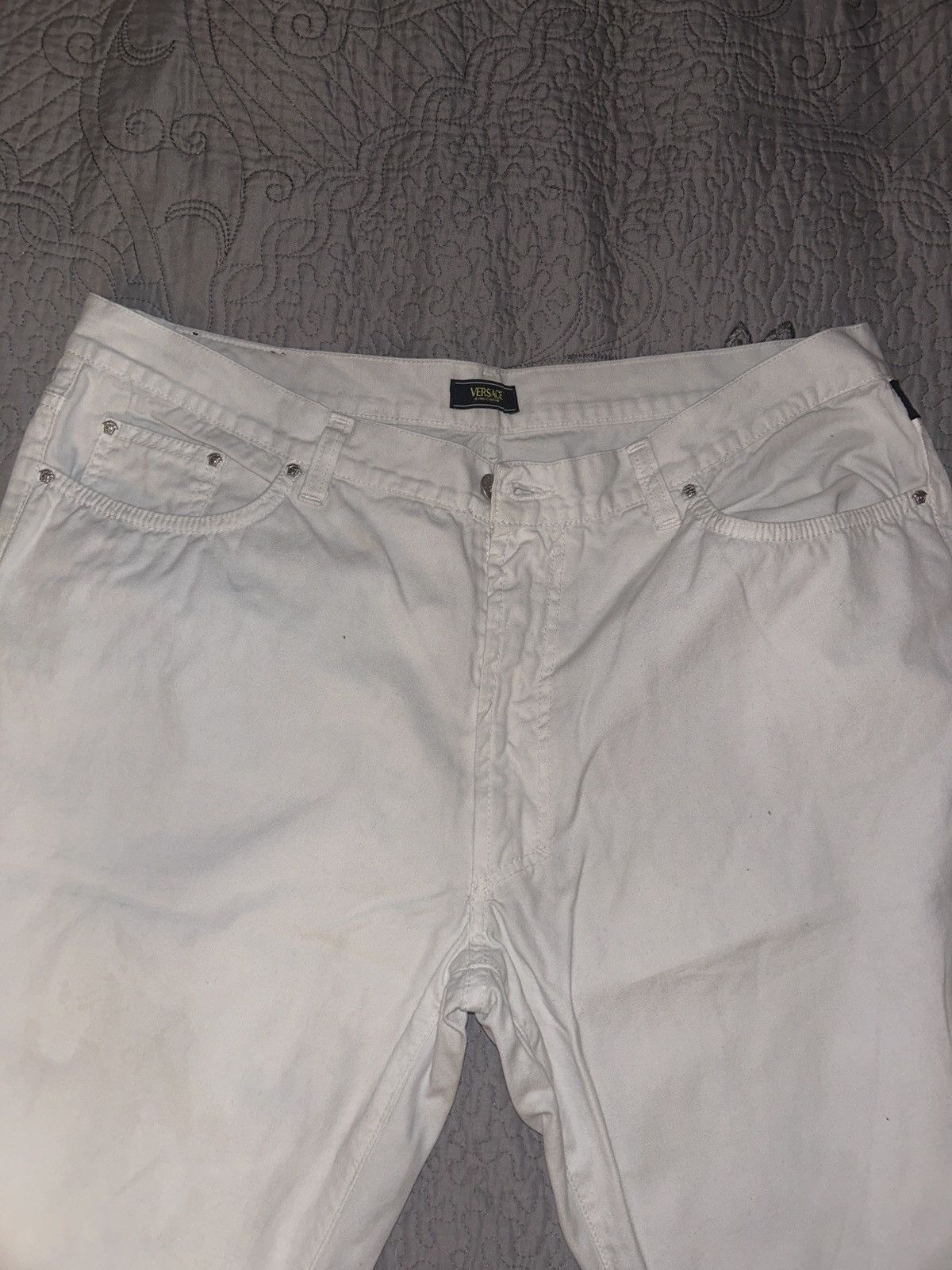Versace All white Versace pants Size US 40 / EU 56 - 3 Thumbnail