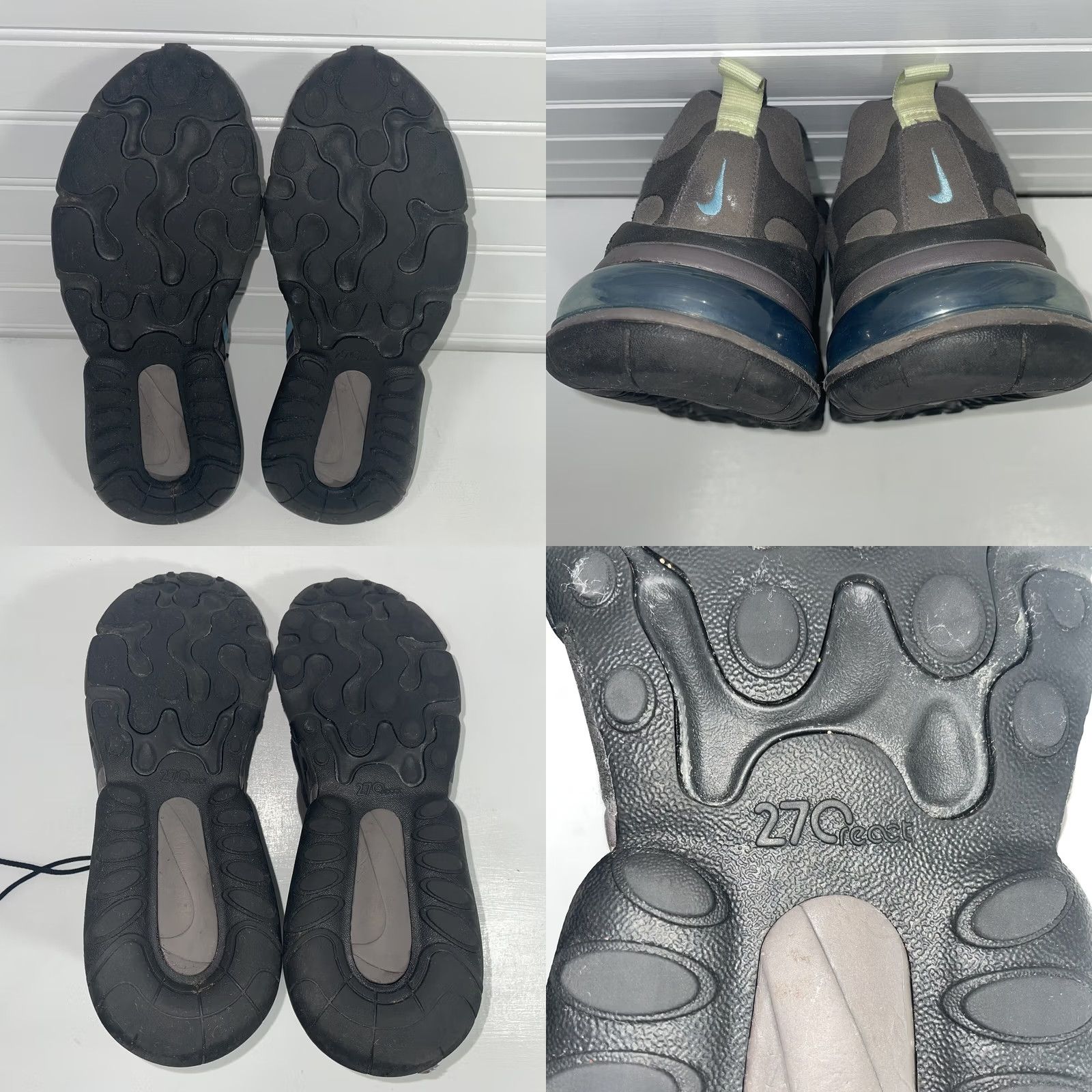 Nike Nike Sneaker Mens Black Air Max React C13866 Size Gray Blue Swoosh Size US 8 / EU 41 - 9 Thumbnail
