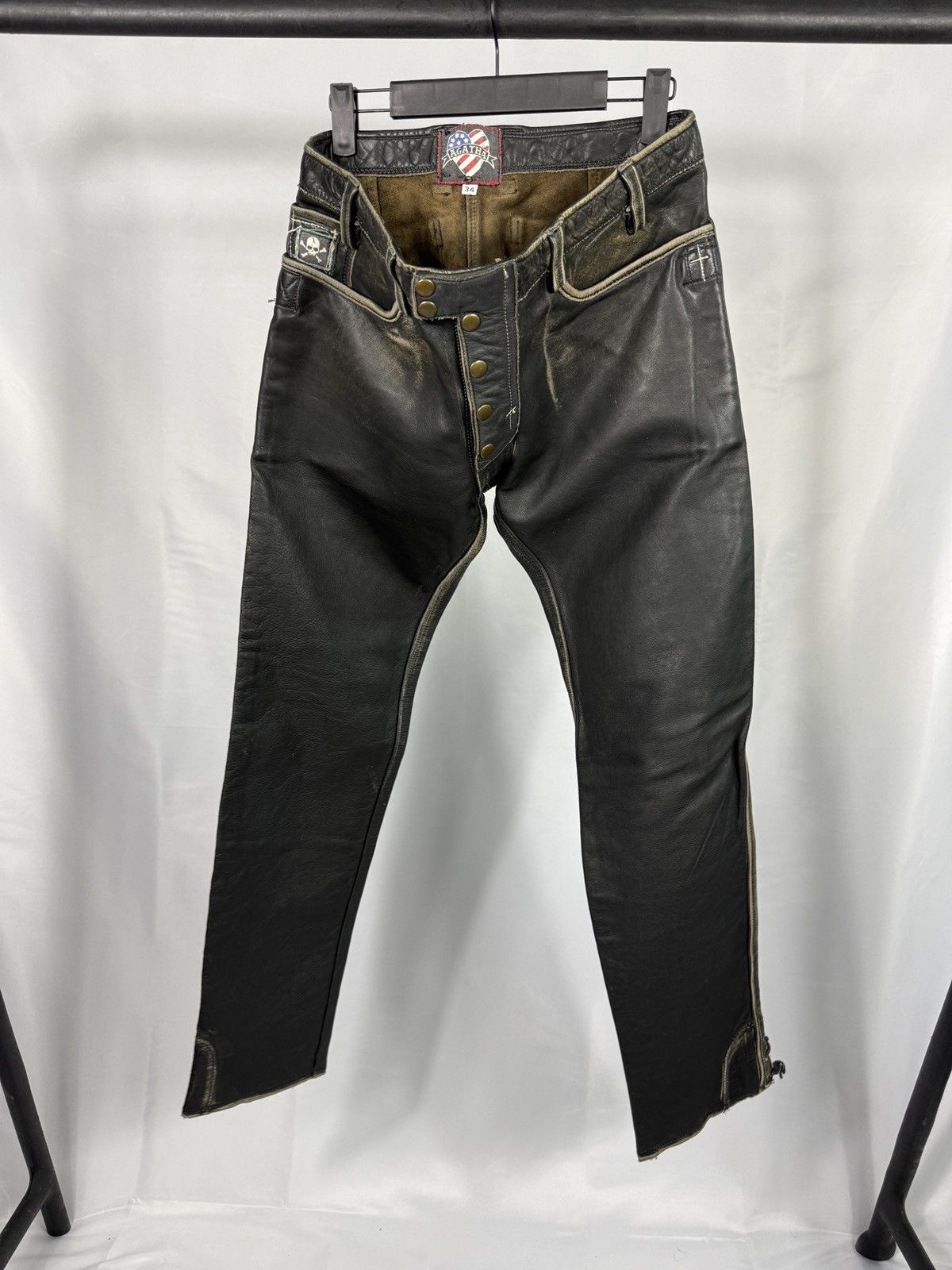 Other AGATHA Vintage Distressed Leather Pants Size US 34 / EU 50 - 1 Thumbnail