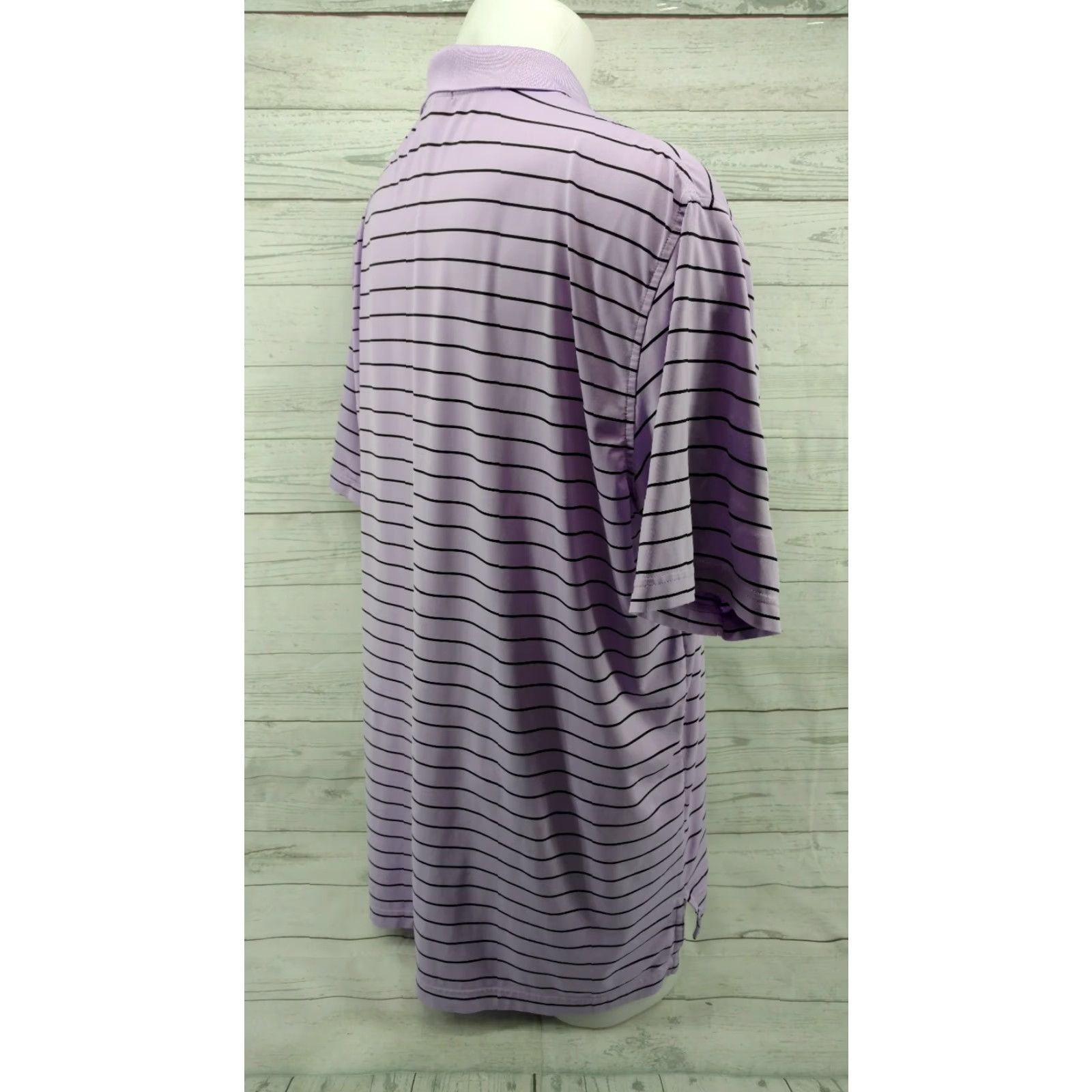 Peter Millar Peter Millar Summer Comfort Striped Polo Shirt Purple Golf XL Mens Polo Shirt Striped Purple Golf 90s Size US XL / EU 56 / 4 - 4 Thumbnail