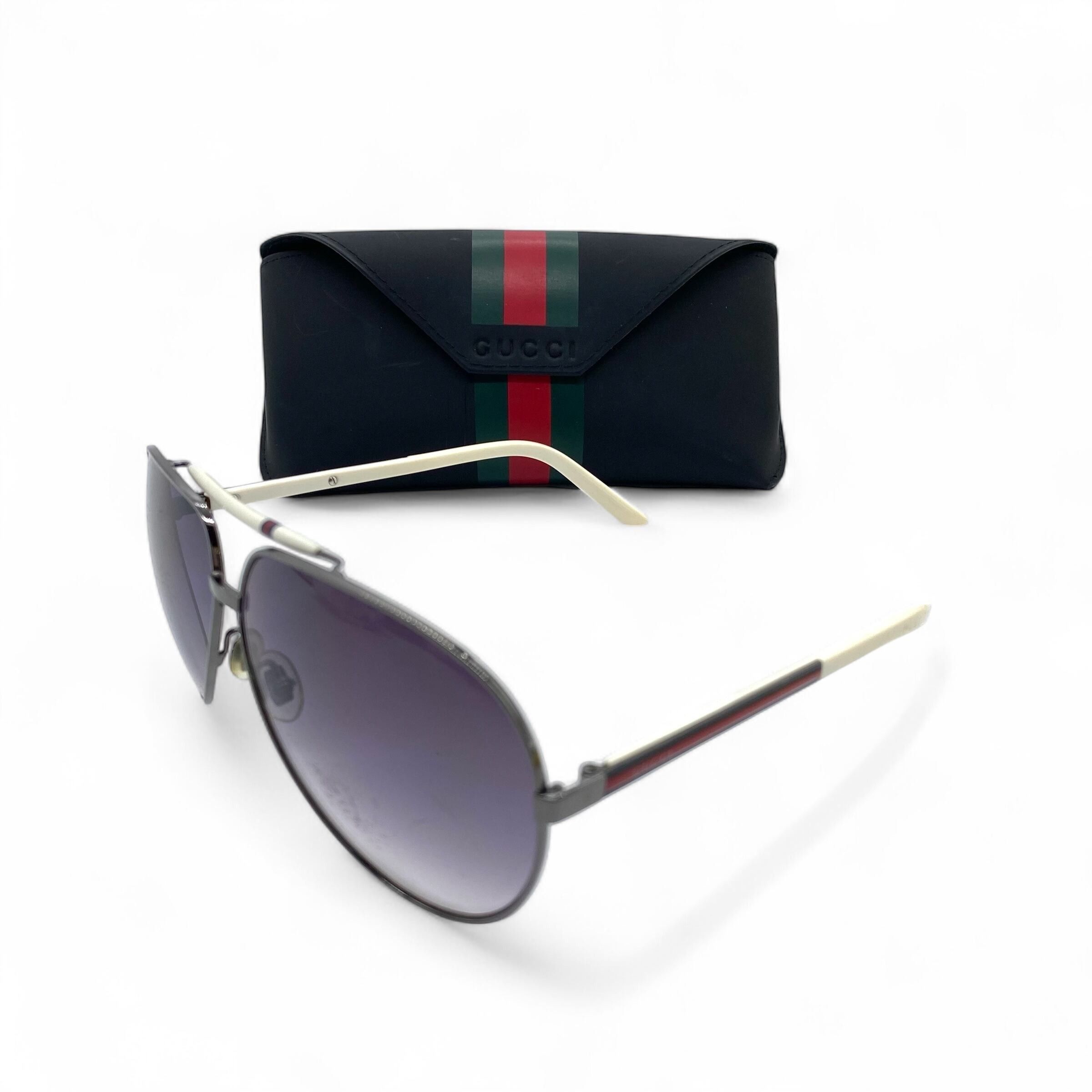 Gucci Vintage Gucci Eyewear Teardrop Sunglasses Webline Size ONE SIZE - 5 Thumbnail