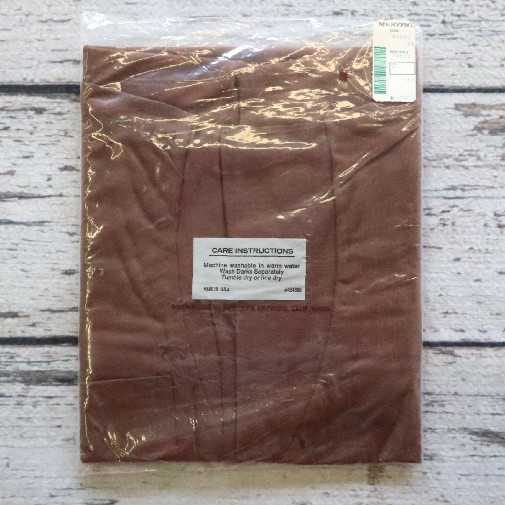 Vintage Vintage Mervyn's Mark V Men's Pocket T Shirt - Brown 100% Cotton Deadstock USA, M, Regular, Size M, Men, T-Shirt Size US M / EU 48-50 / 2 - 3 Thumbnail