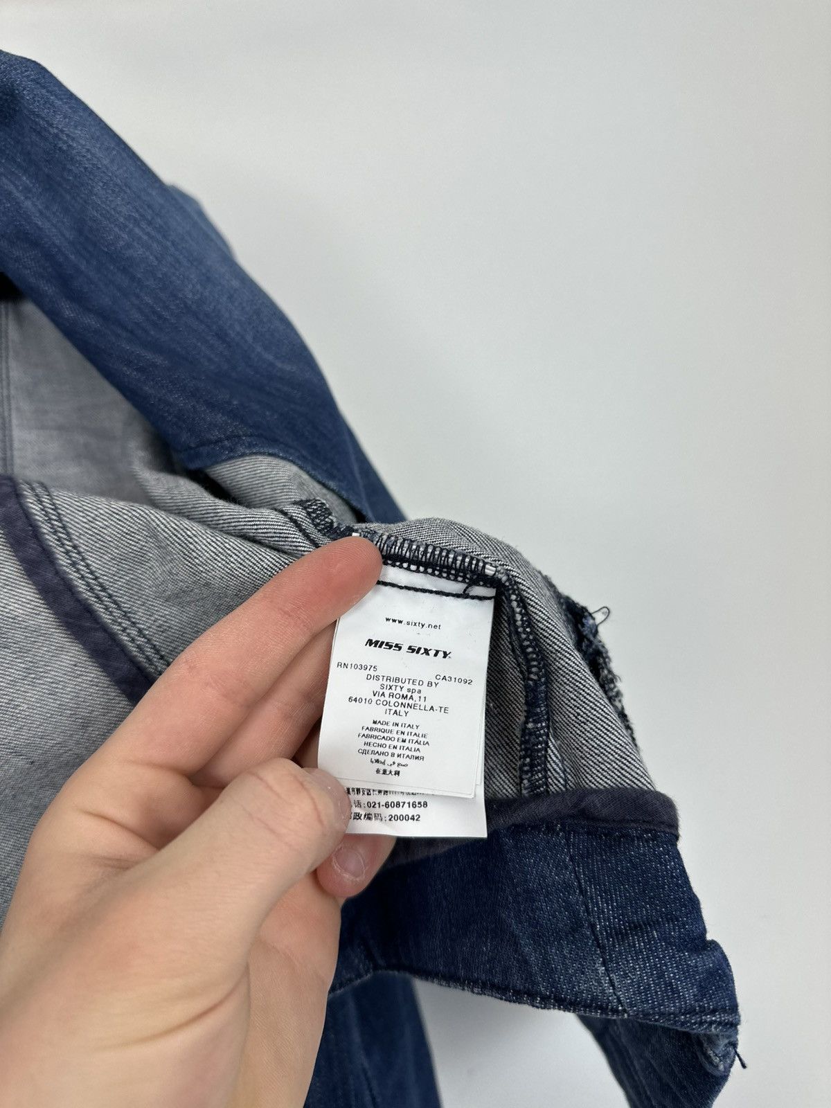 Miss Sixty Vintage Miss Sixty Avant Garde Y2K Crazy Biker Denim Jacket Size L / US 10 / IT 46 - 13 Thumbnail