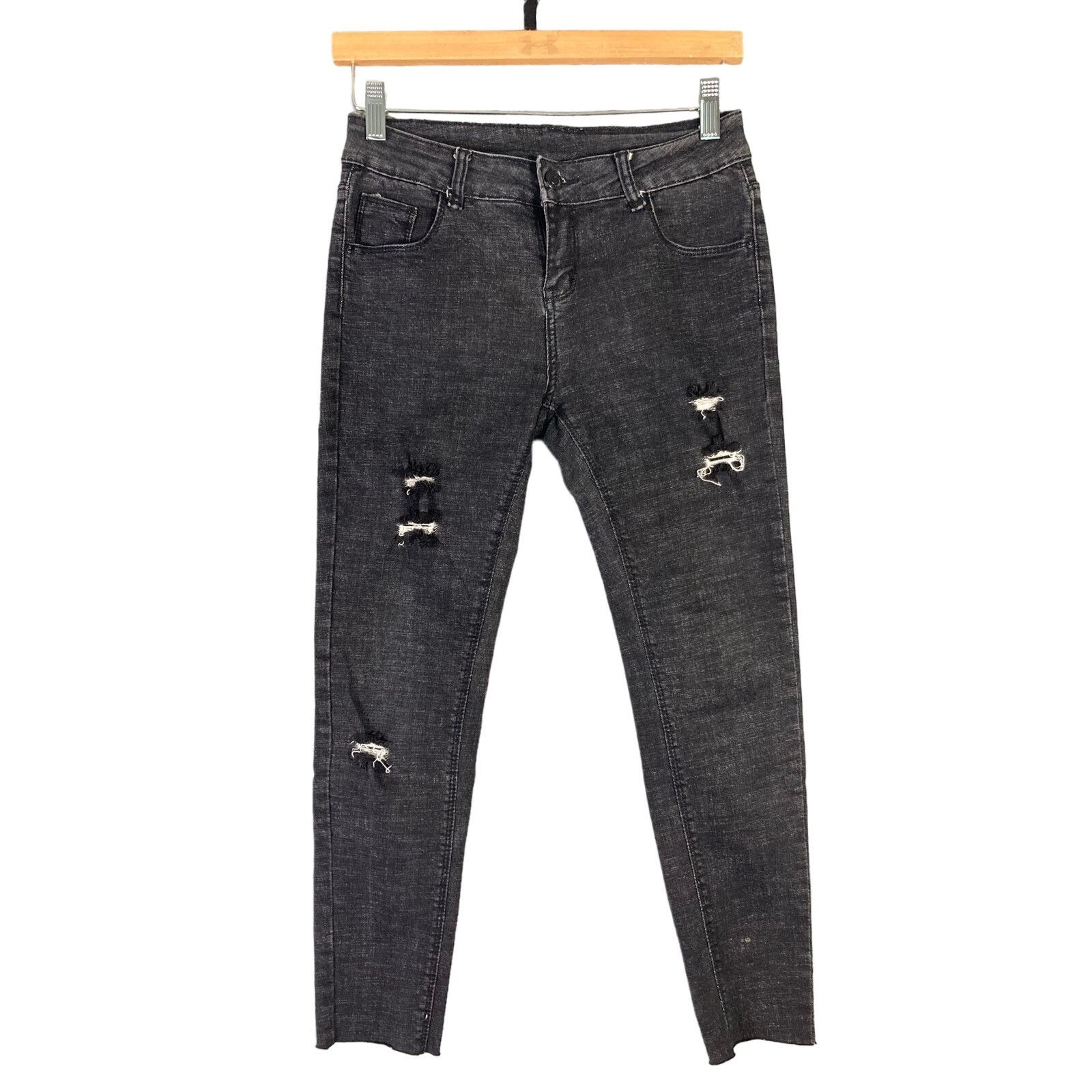 Other Women's Distressed Skinny Jeans Black Size 26 Stretch Denim Size 26" / US 2 / IT 38 - 1 Thumbnail