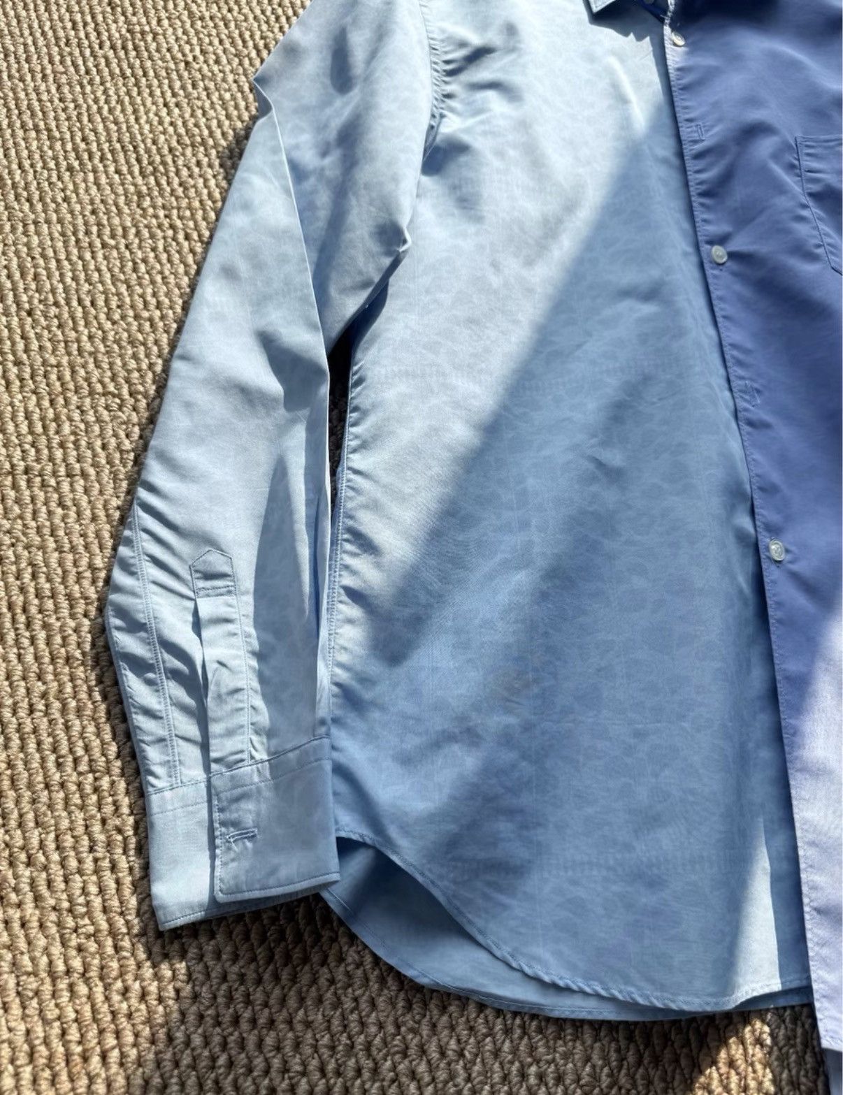 Comme des Garcons COMME des GARÇONS Gradient Blue Jacquard Panel Shirt K23 Size US S / EU 44-46 / 1 - 2 Thumbnail