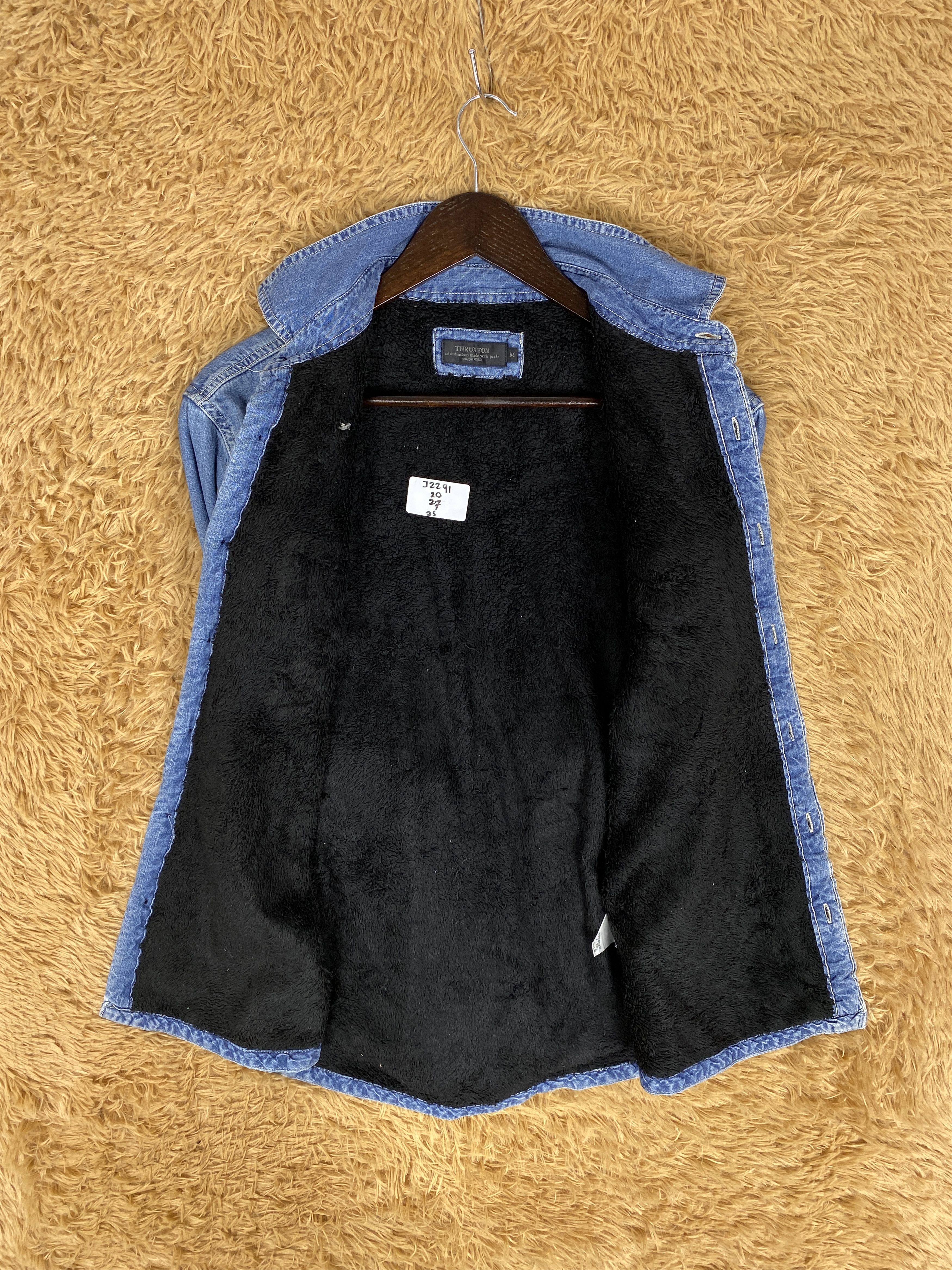 Japanese Brand Vintage Thruxton Fleece Lining Denim Jacket J2291 Size US S / EU 44-46 / 1 - 7 Thumbnail