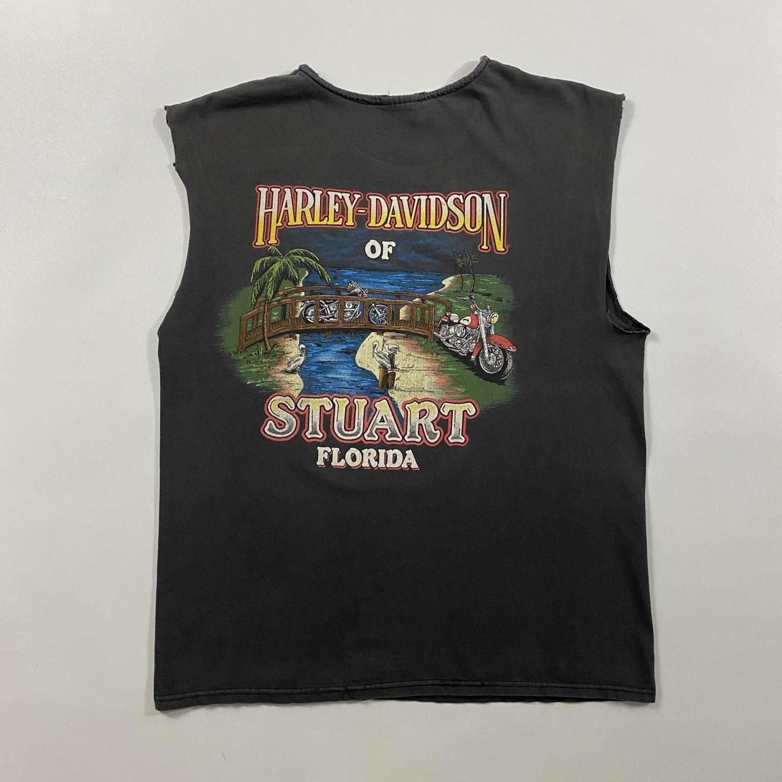 Harley Davidson Vintage 90s Harley Davidson Black Sleeveless Shirt Size US L / EU 52-54 / 3 - 2 Thumbnail