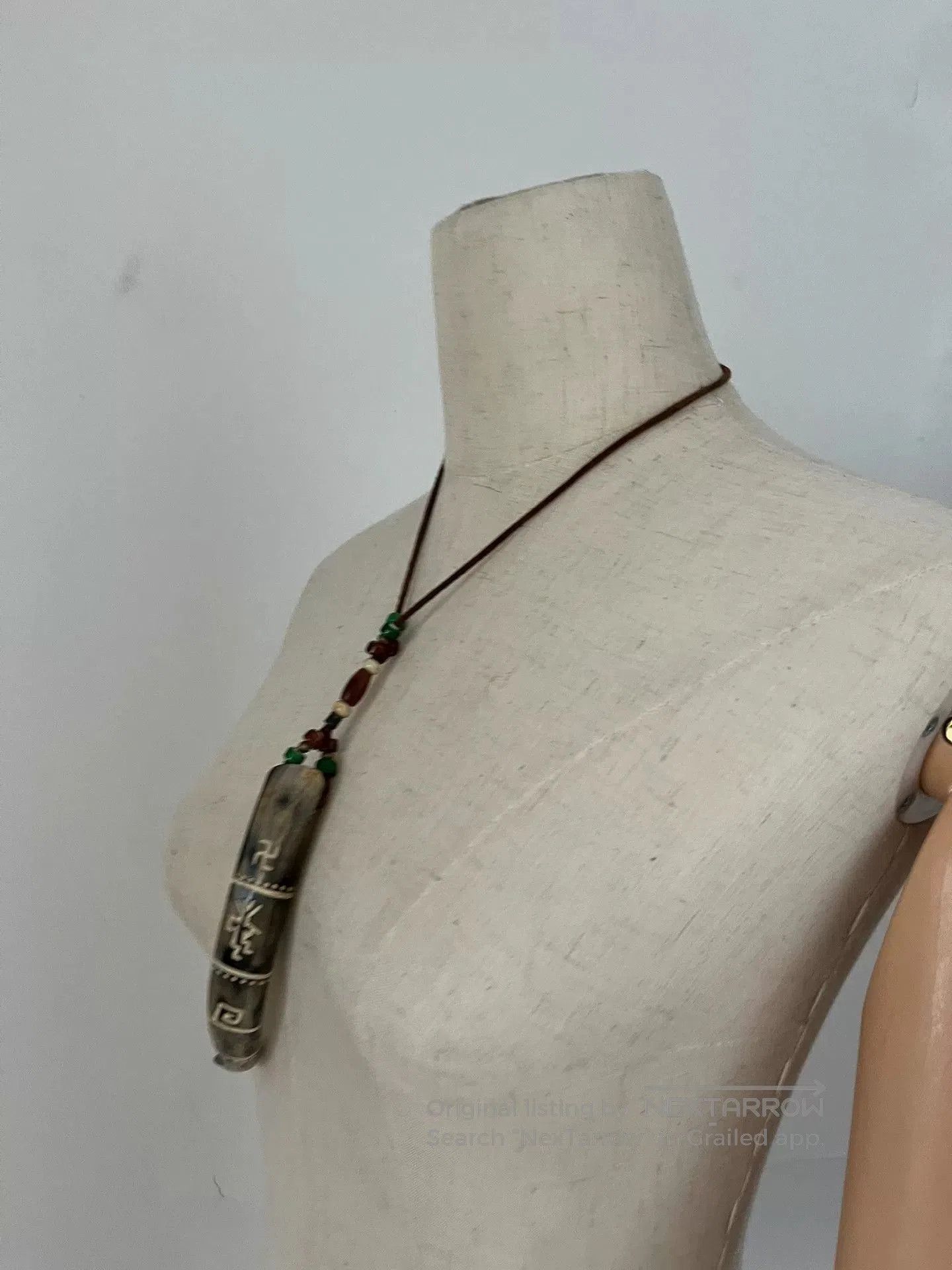 Kapital Kapital Wooden Horn Pendant Necklace. Size ONE SIZE - 3 Thumbnail