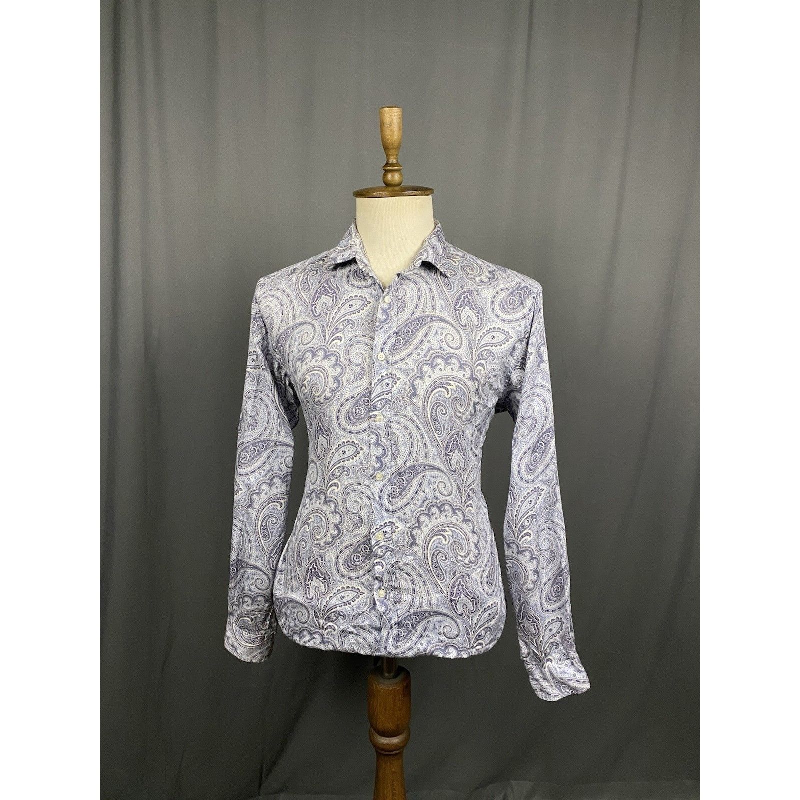 Etro Etro Paisley Men's Blue Longsleeve Shirt Size XL Size US XL / EU 56 / 4 - 2 Thumbnail