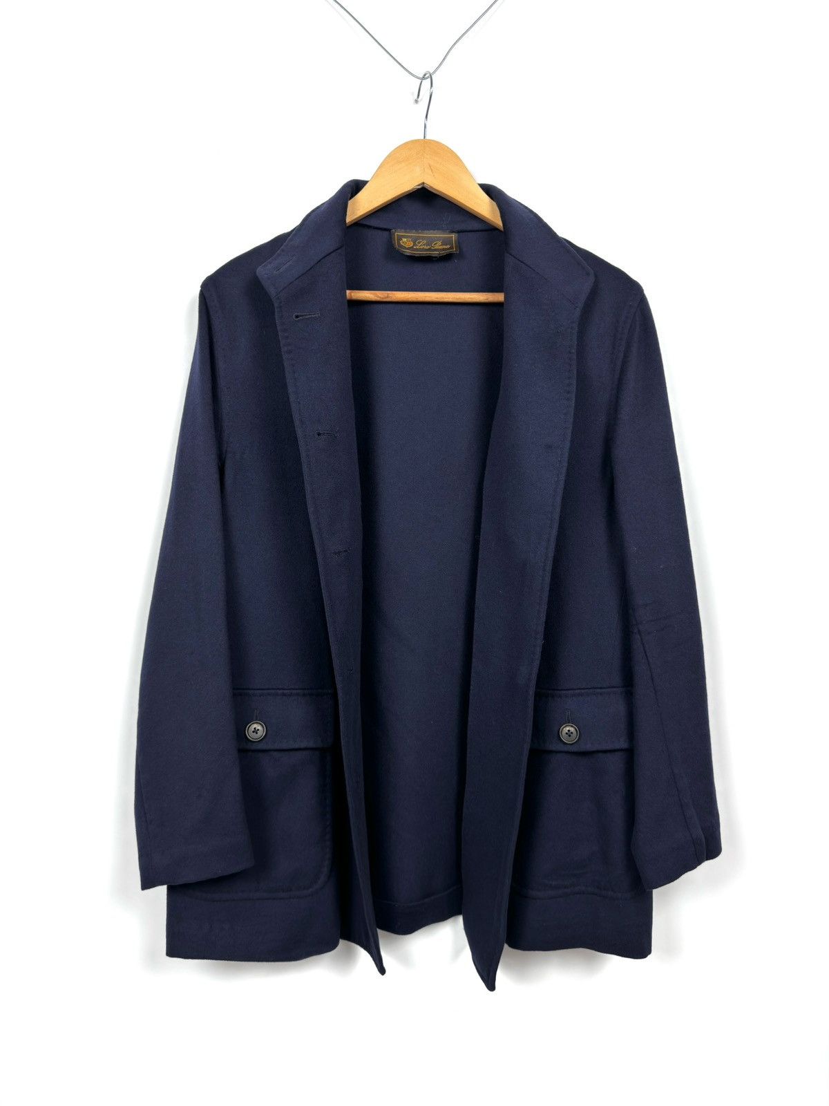Loro Piana Loro Piana Cashmere&Wool Navy Coat Size L / US 10 / IT 46 - 5 Thumbnail