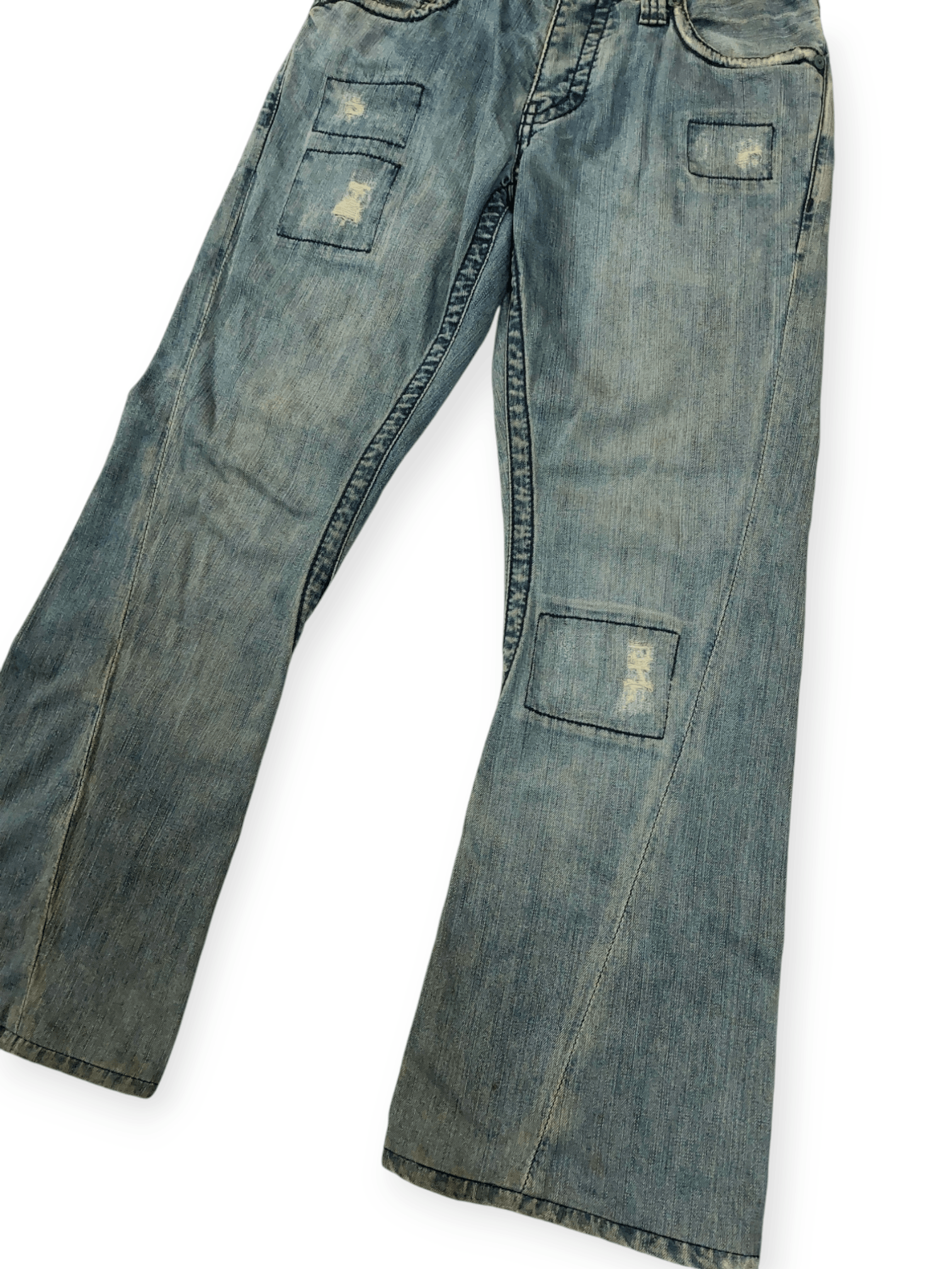 14th Addiction Stitch's Flare Distressed Denim Size US 29 - 11 Thumbnail