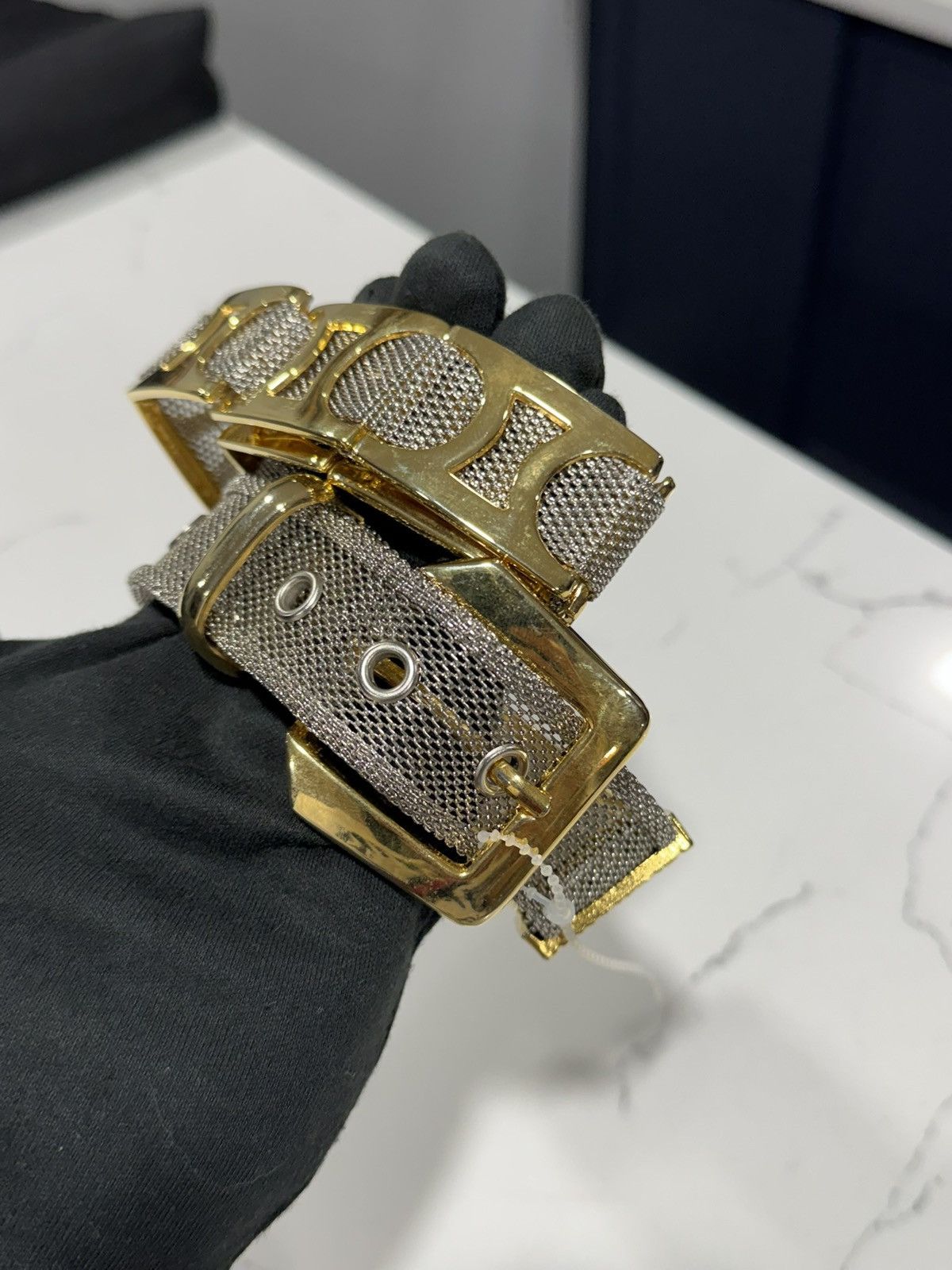 Vintage Vintage Gold/Silver Mesh Statement Belt Size ONE SIZE - 6 Thumbnail