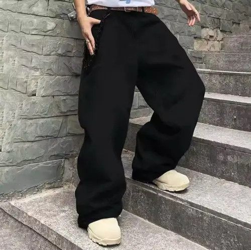 Other Solid Color Simple Style Baggy Jeans Daily Size US 30 / EU 46 - 3 Thumbnail
