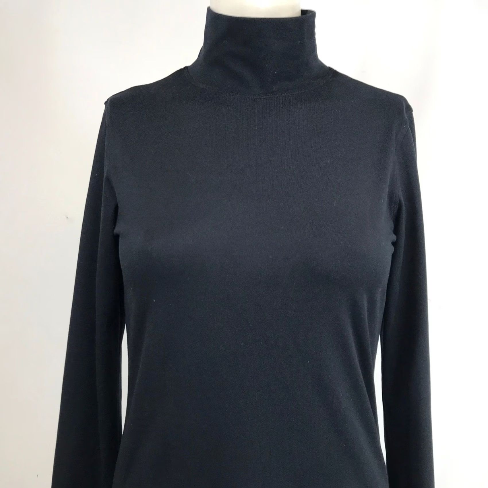 Vintage Title Nine Turtleneck Dress Women's Size XS Black Long Sleeve Made in Canada Size XS / US 0-2 / IT 36-38 - 2 Thumbnail