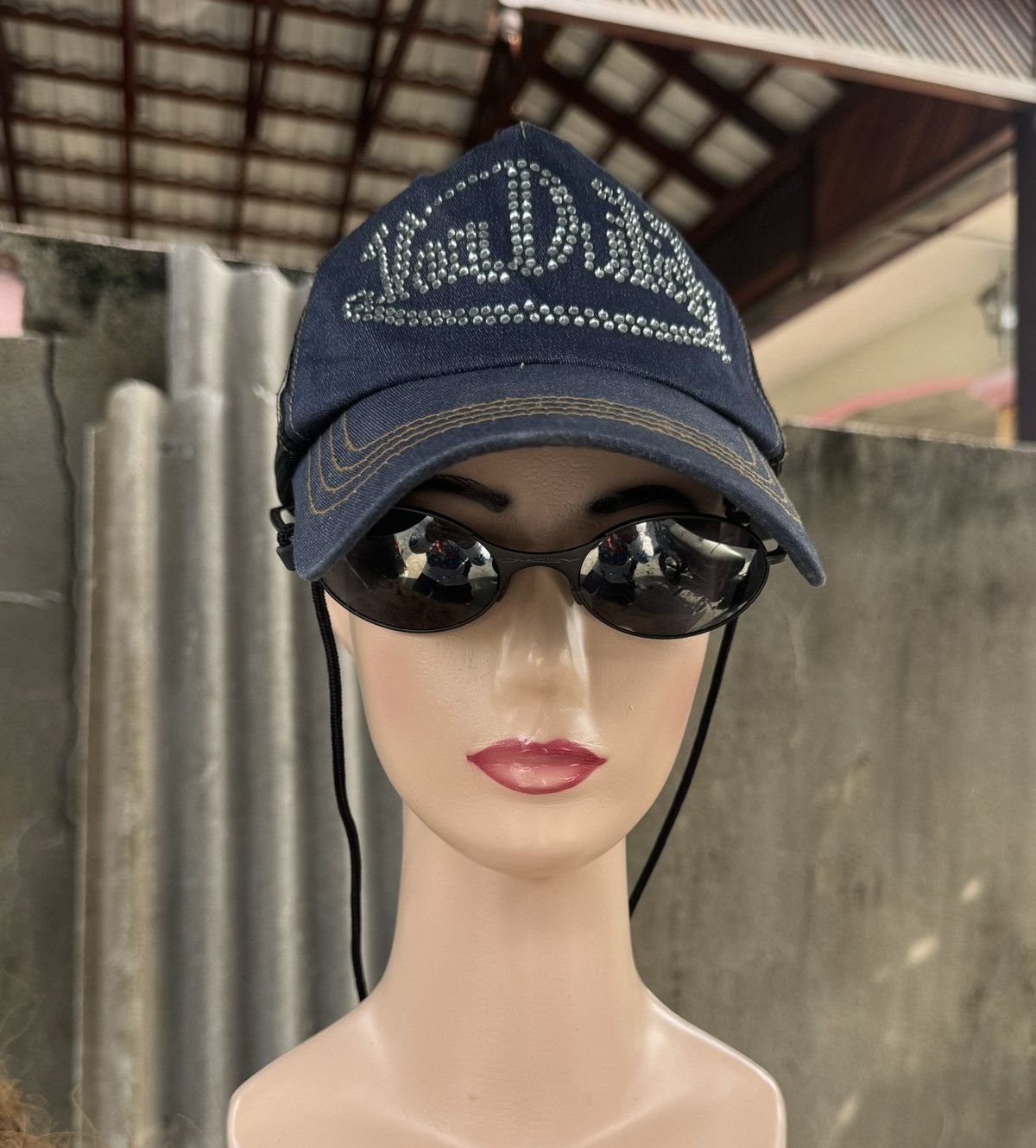 Von Dutch Von Dutch Limited Edition Jeans Cap with Shiny Beads Size ONE SIZE - 1 Thumbnail