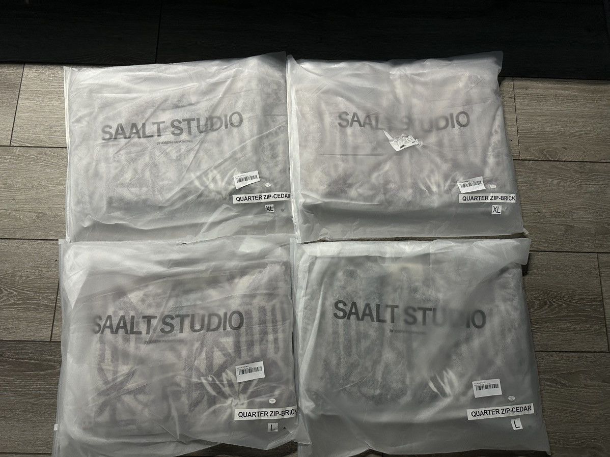 Saalt Studio Cedar Quarter Zip XL